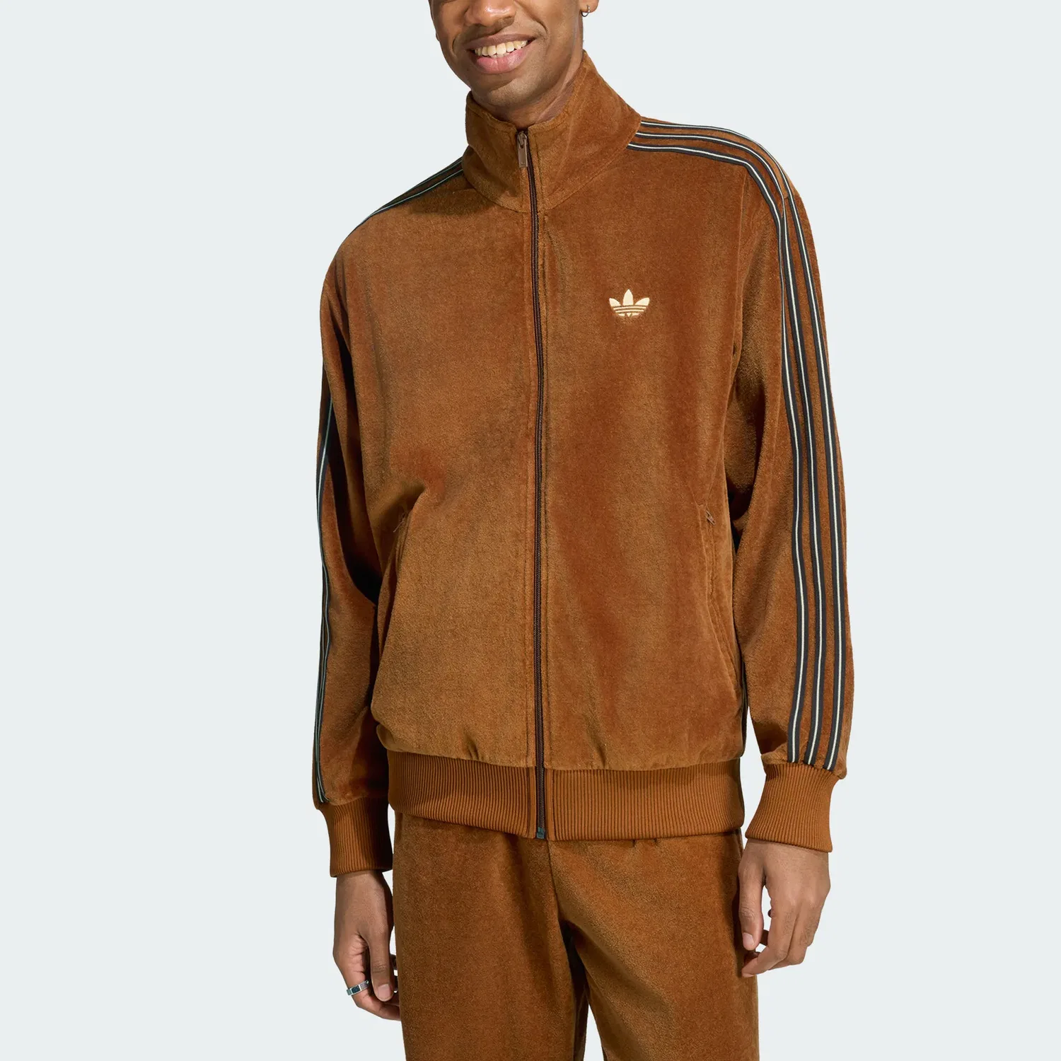 Мужская куртка с воротником-стойкой Firebird Adidas Originals, Dark Bronze — фото 4