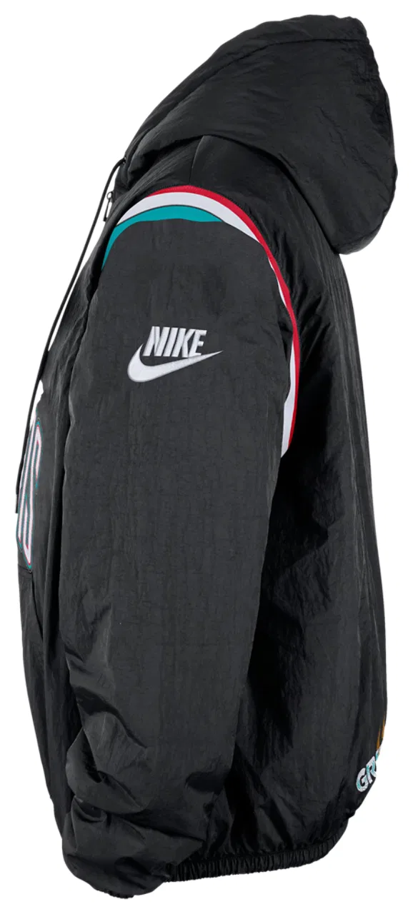 Мужская кофта с принтом Grizzlies Woven LND Half-Zip Nike, цвет Black/Multi — фото 3