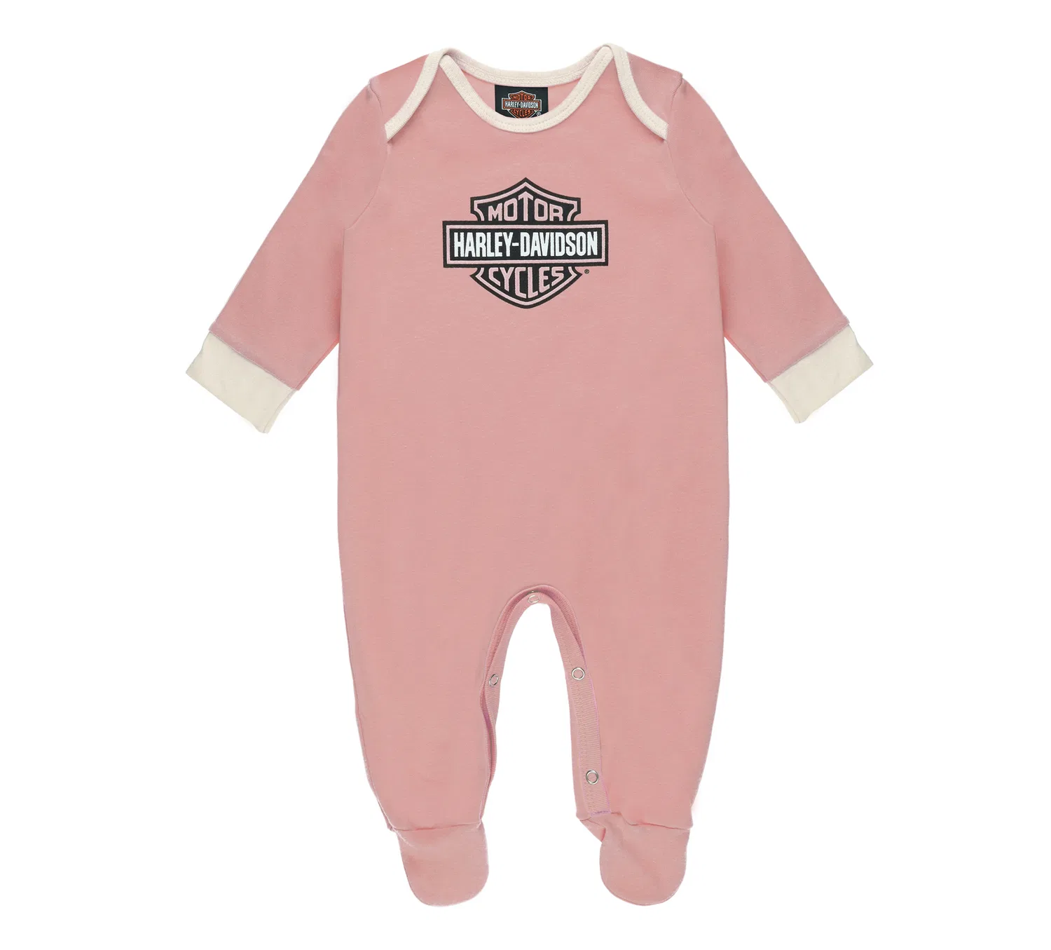 Детский вязаный комбинезон с закрытыми ножками и длинным рукавом Harley Davidson, Dusty Pink
