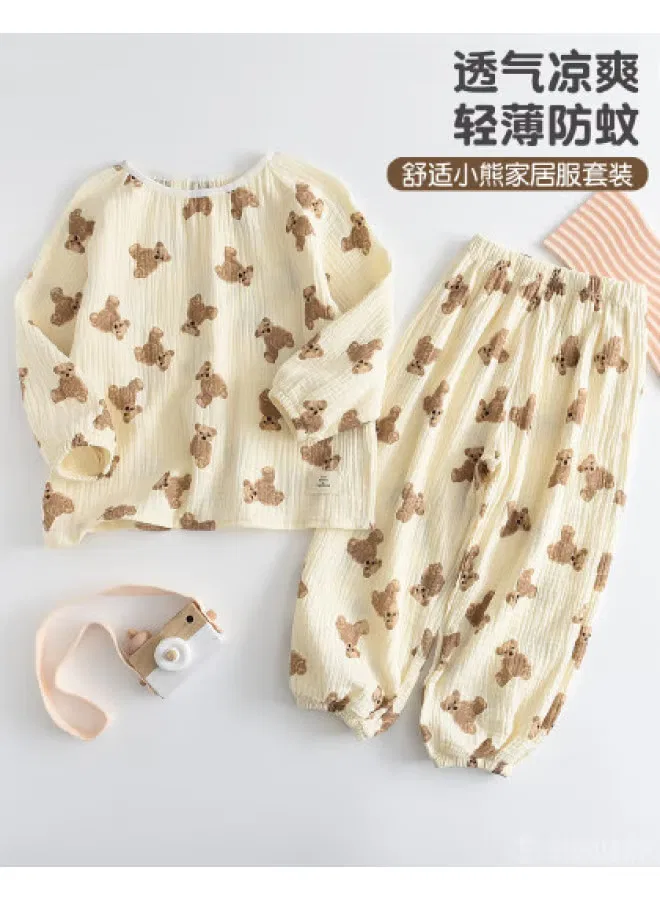 Пижамный комплект с коротким рукавом Little Bear Bumblebee, коричневый
