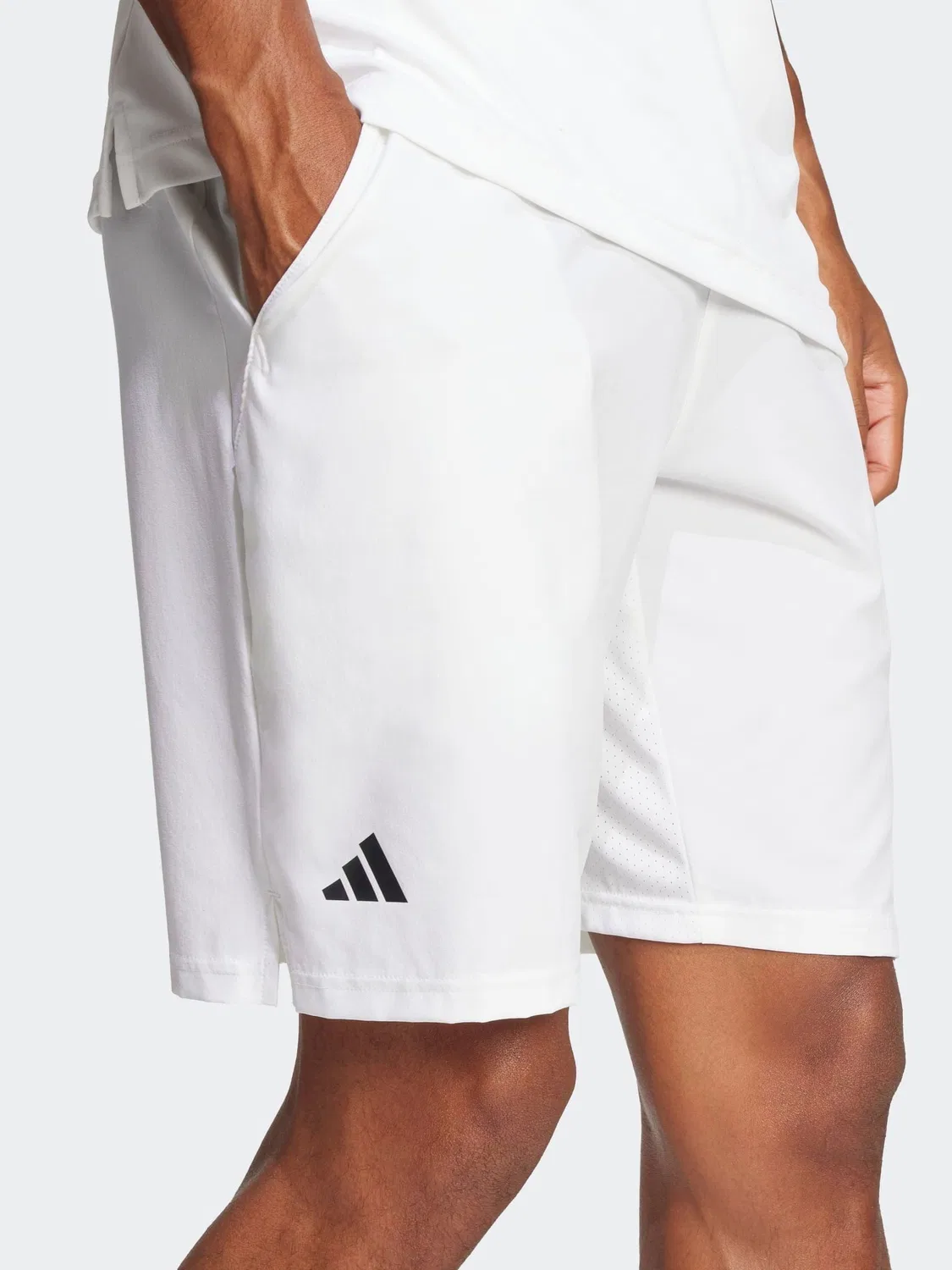 Шорты теннисные Club Climacool Stretch Woven 9 дюймов adidas, белые — фото 4