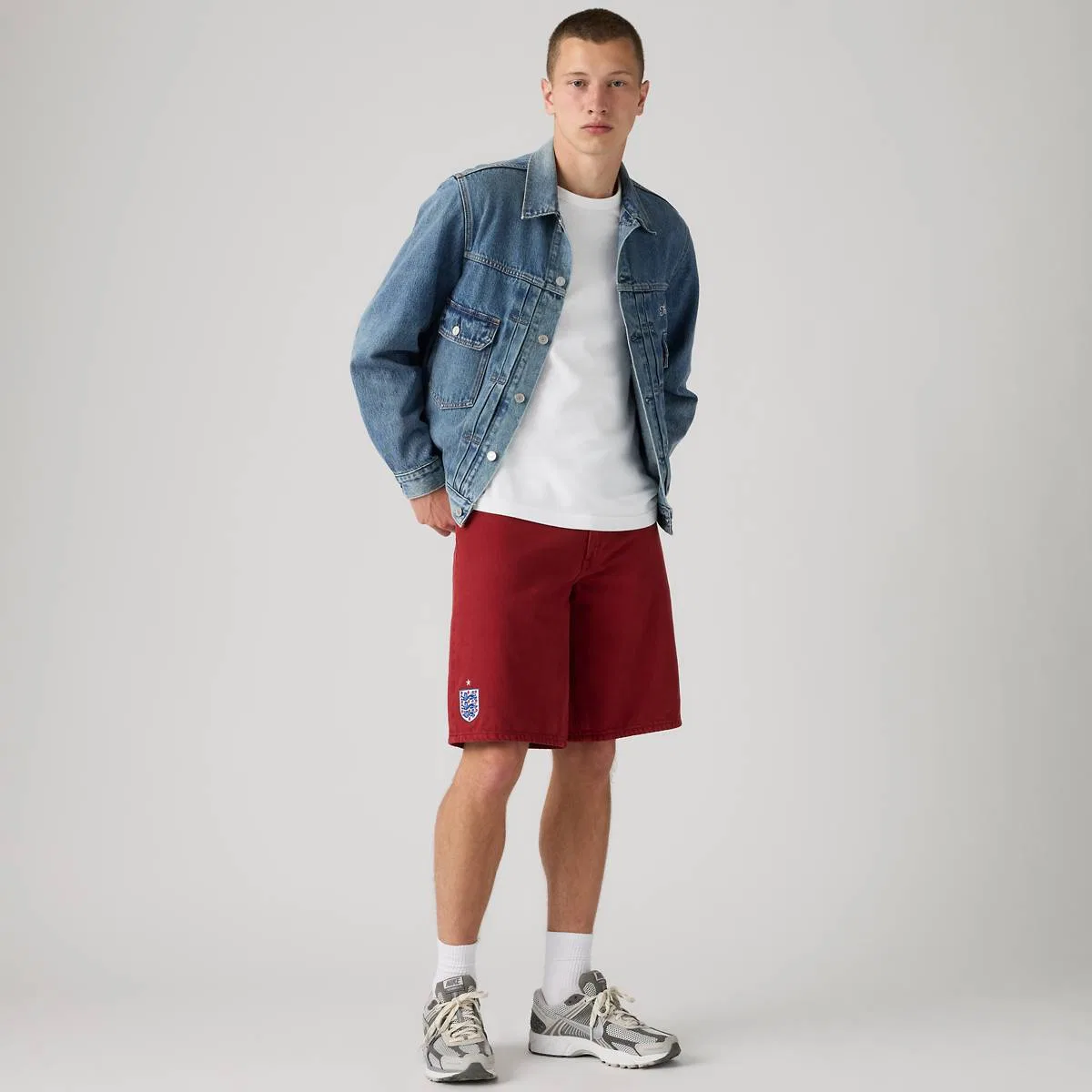 Широкие шорты Levi's England Football 478, England - Blue — фото 2