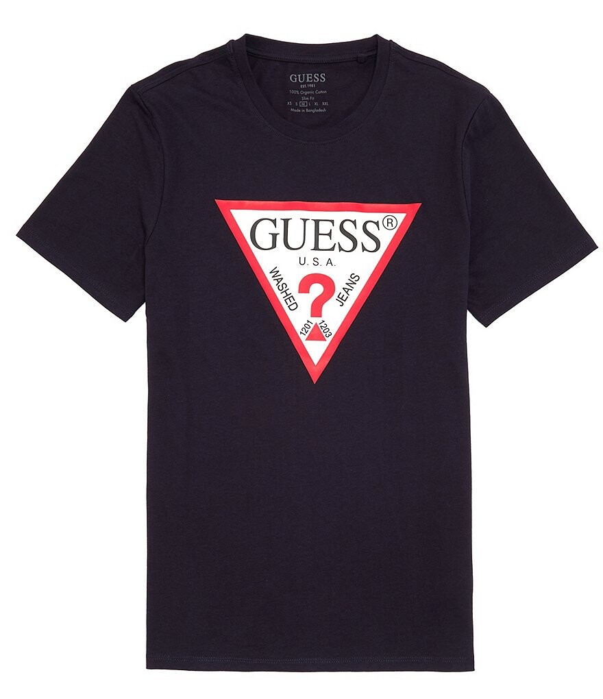 

Футболка с коротким рукавом и оригинальным логотипом Guess, синий