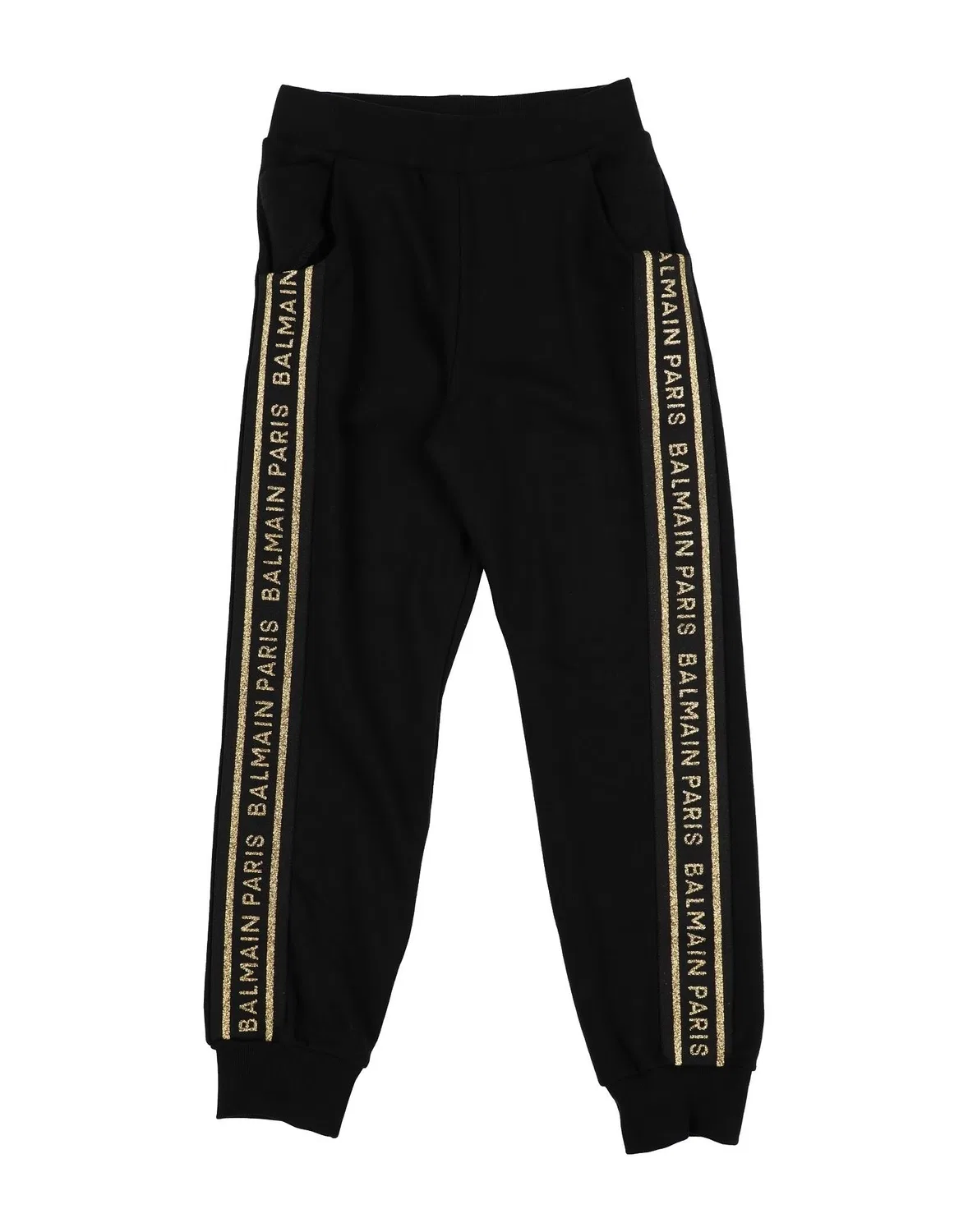 Спортивные брюки с логотипом бренда Balmain, черный