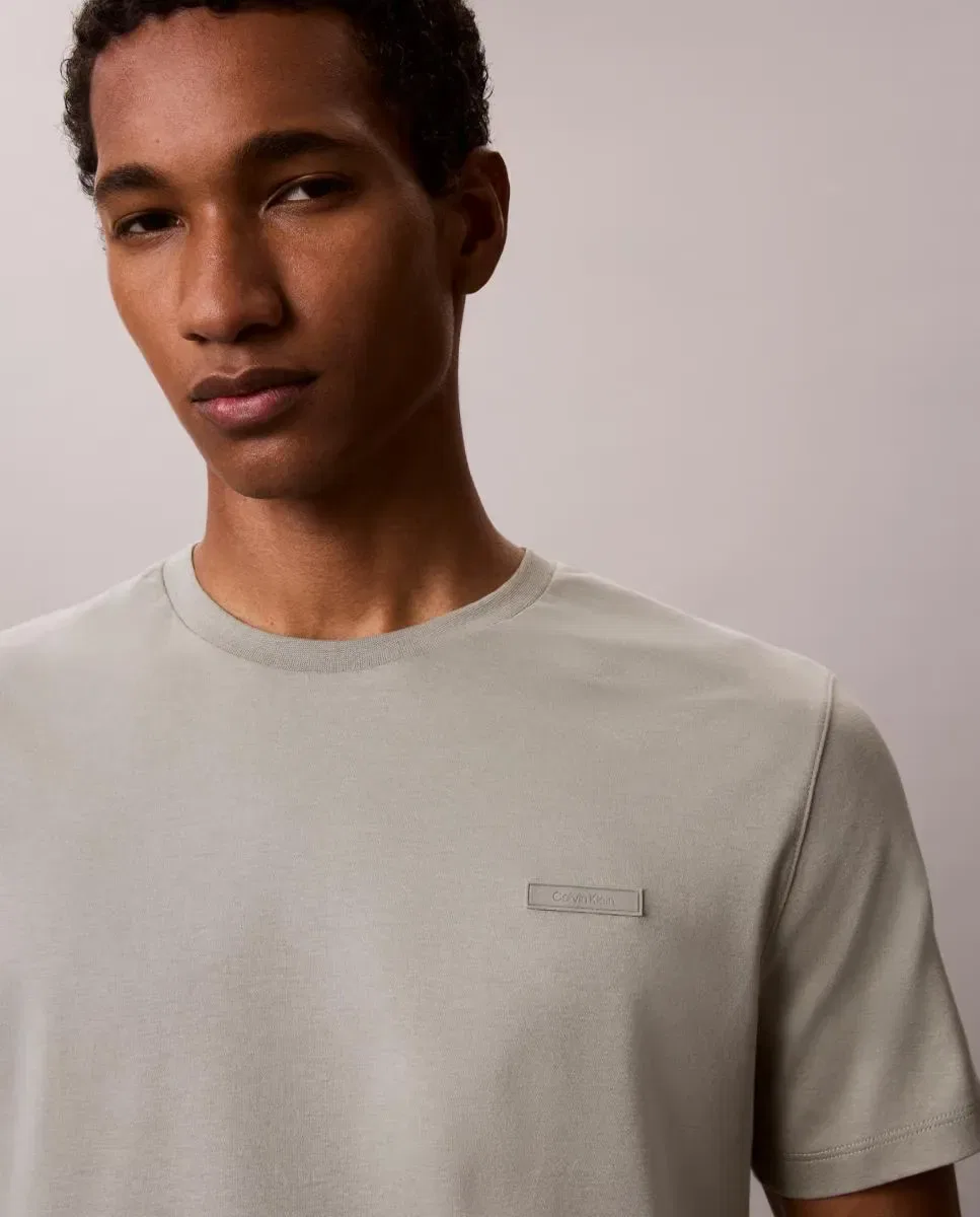 Мужская футболка с коротким рукавом из Supima хлопка Calvin Klein, Gris — фото 3