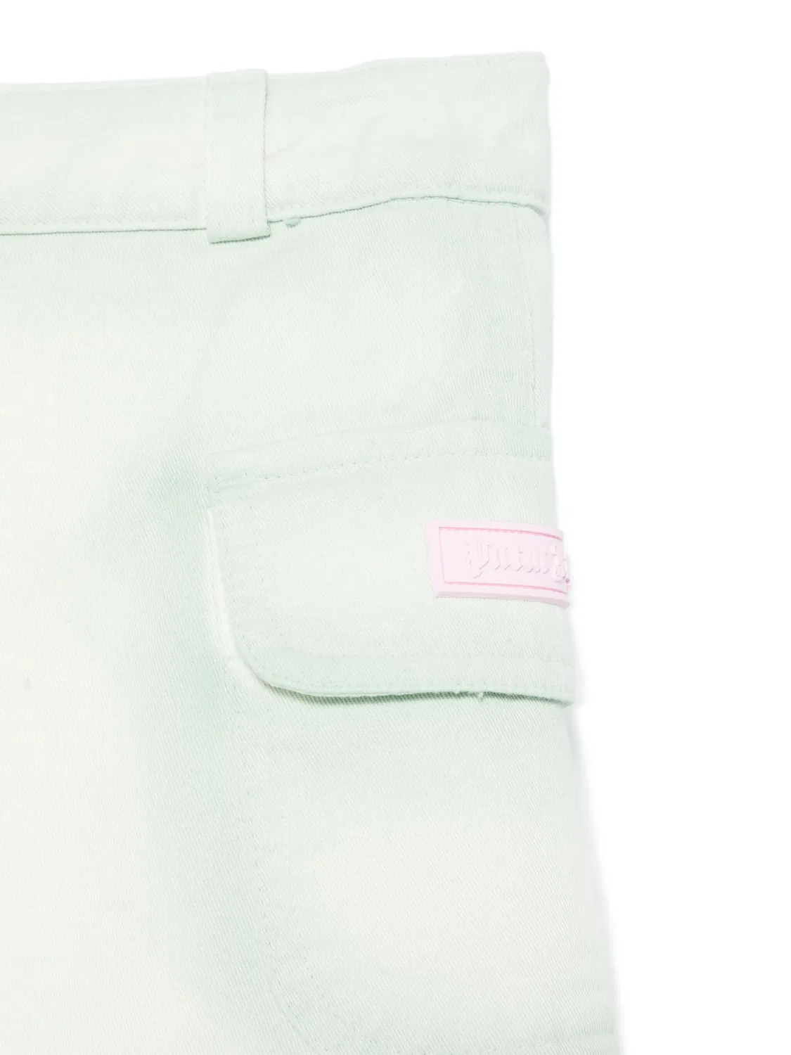 Palm Angels Юбка из 100% хлопка зеленого цвета — фото 3