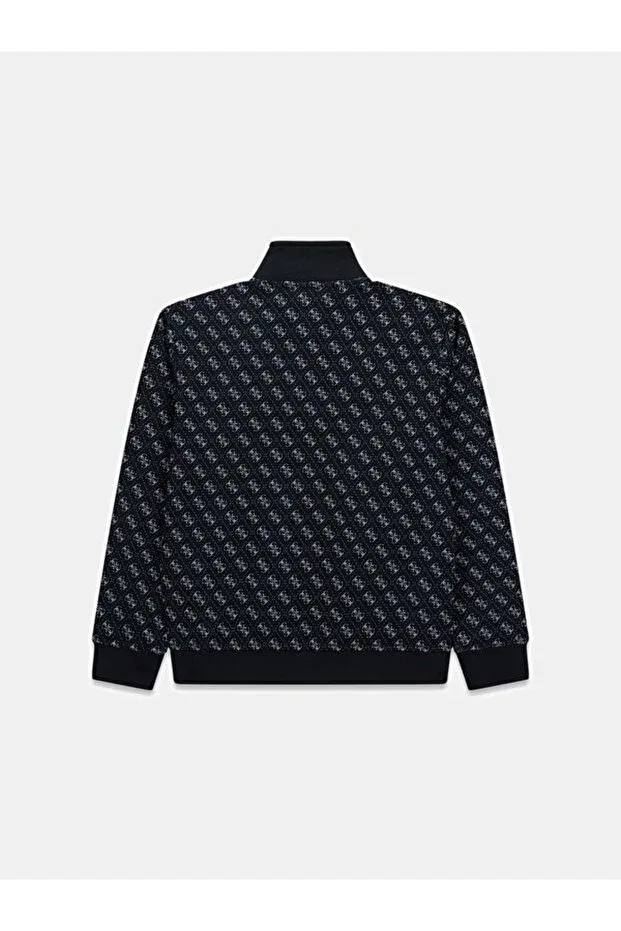Детские свитшот для мальчиков с принтом Active boy sweatshirt Guess, Black — фото 2