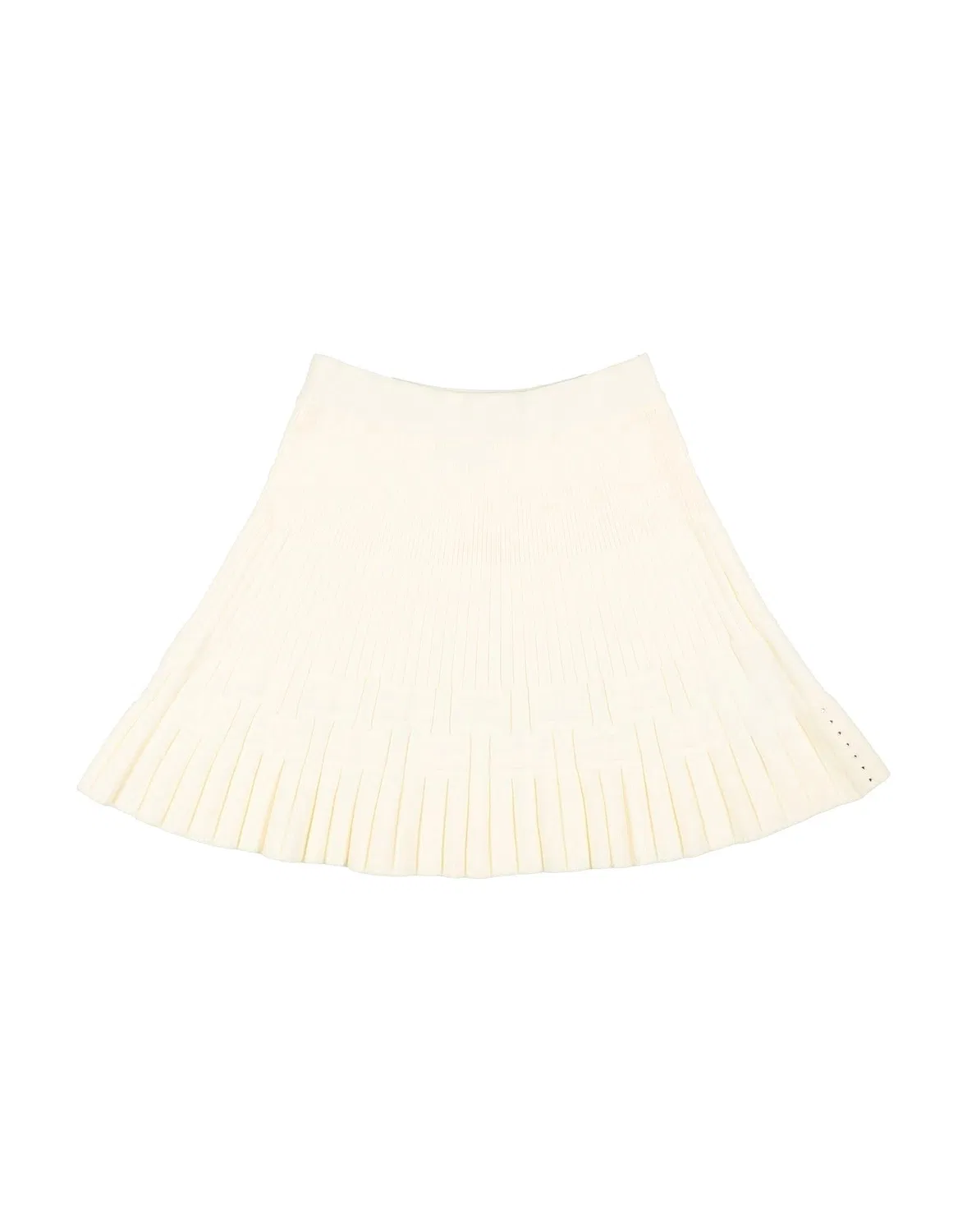Детская юбка для девочек с аппликацией Ribbed-Knit Elisabetta Franchi, айвори — фото 2
