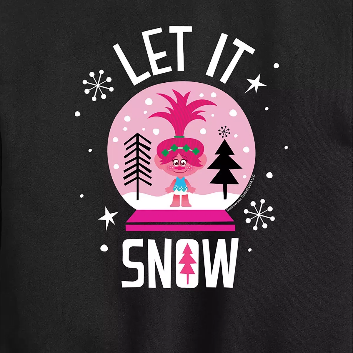 Детское свитшот с принтом Trolls Let It Snow Cloud Guy, Черный — фото 2