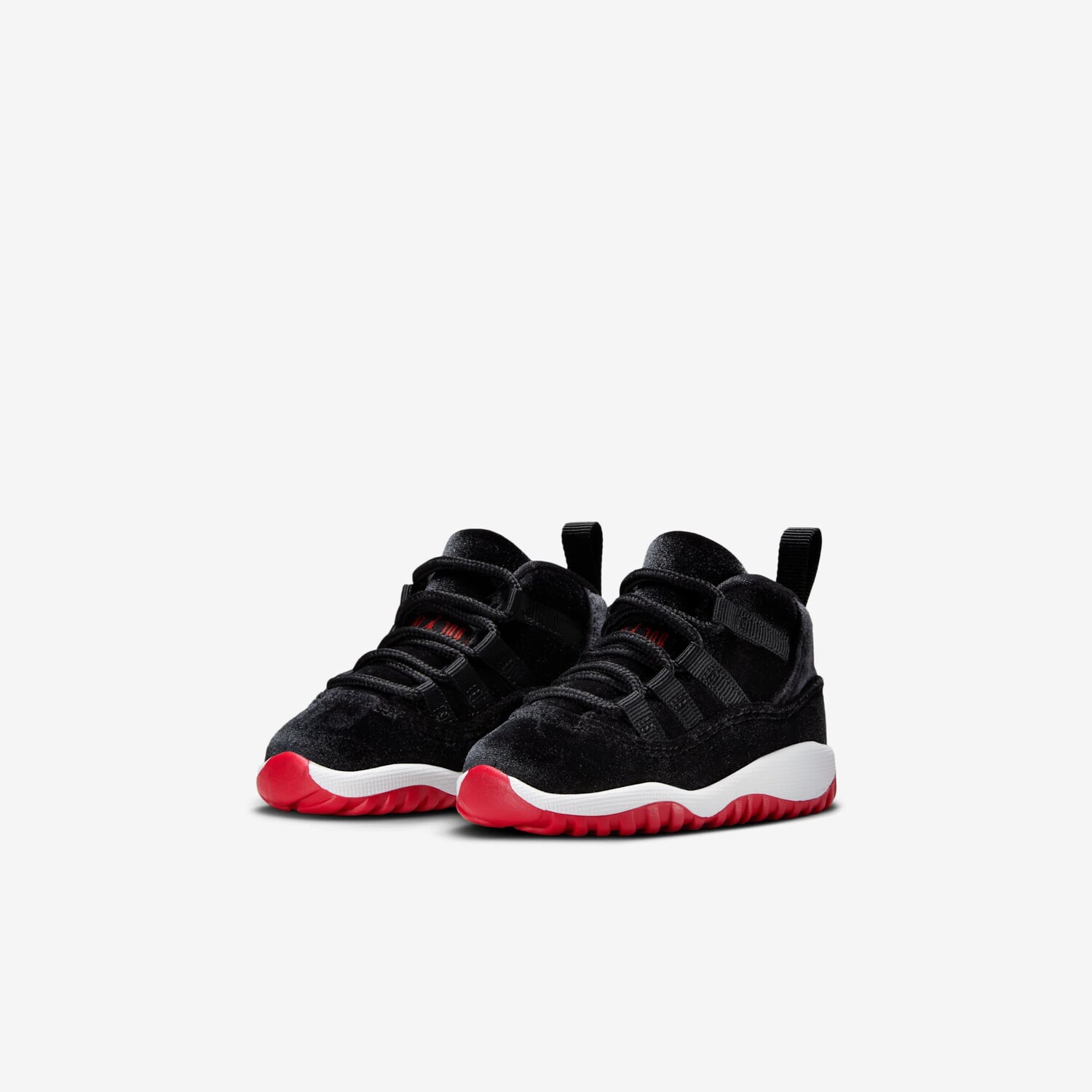 Кроссовки для маленьких детей Air Jordan 11 PS Retro TD 'Bred Velvet', черный/красный — фото 2