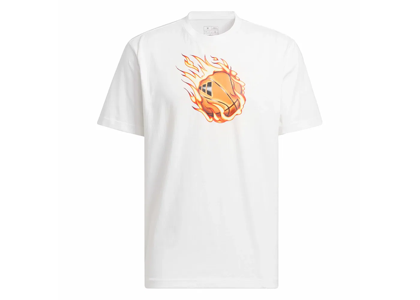 Мужская футболка с принтом Adidas On Fire Basketball Graphic Tee, White