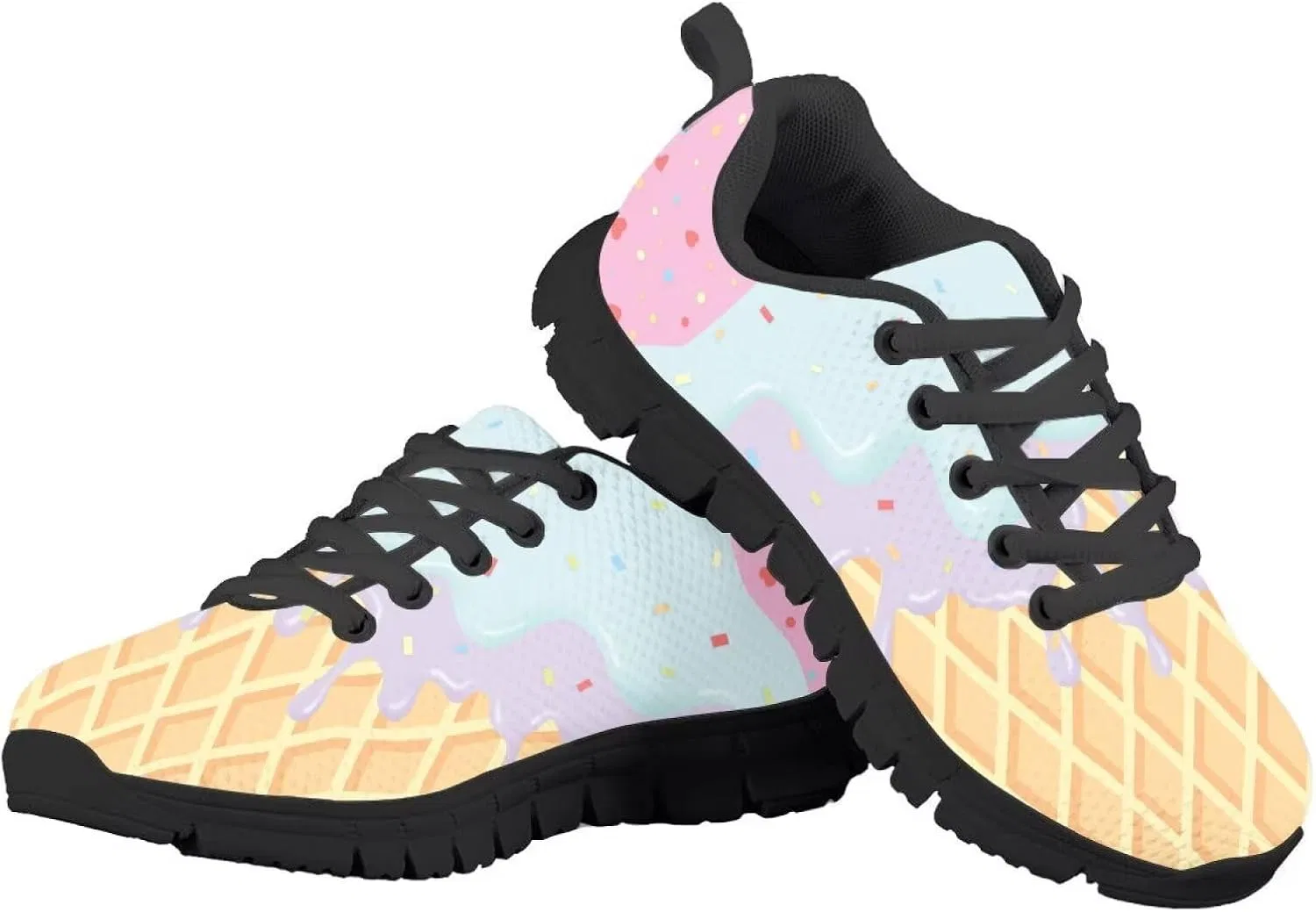 Детские кроссовки для девочек с сеткой Ystardream, Ice Cream Cone — фото 4