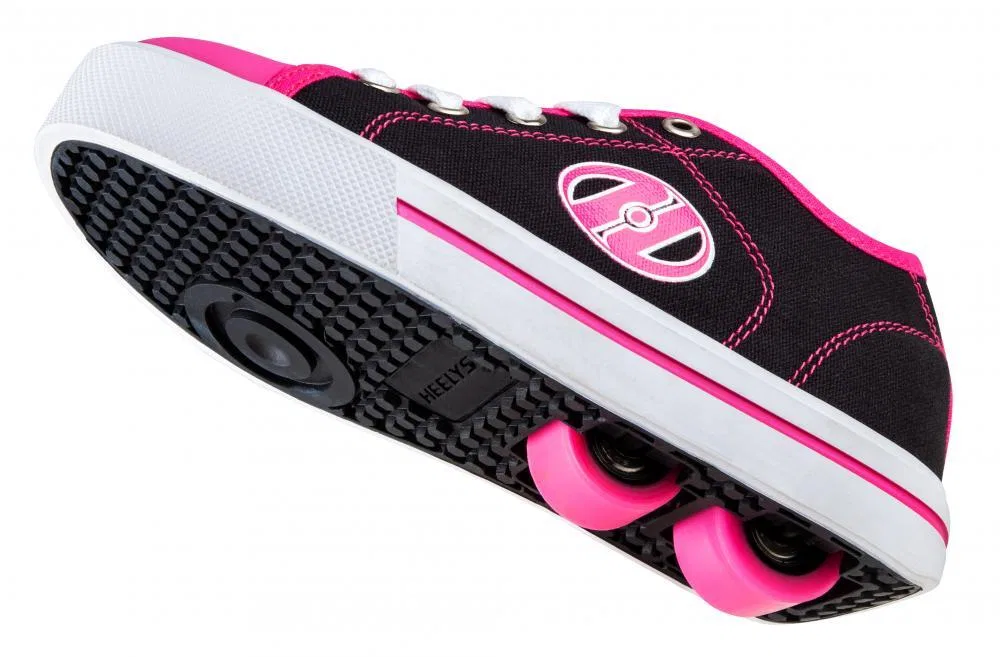 Детские кроссовки с двумя колесами Heelys X2 Classic, Цвет: Schwarz Rosa — фото 3