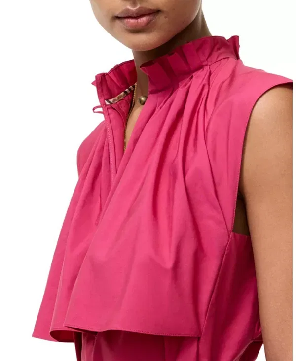 Женское платье без рукавов Cotton Poplin Dress Burberry, Mauvewood Pink — фото 2