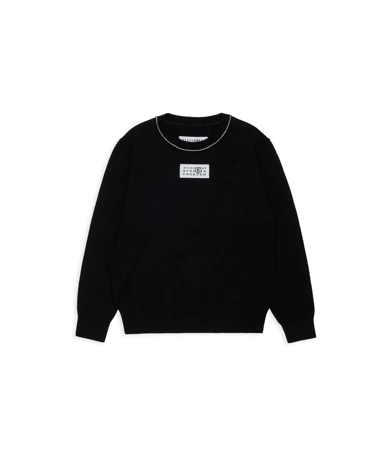 Детский пуловер с длинным рукавом модель MM6 KID MM6 Maison Margiela, Черный