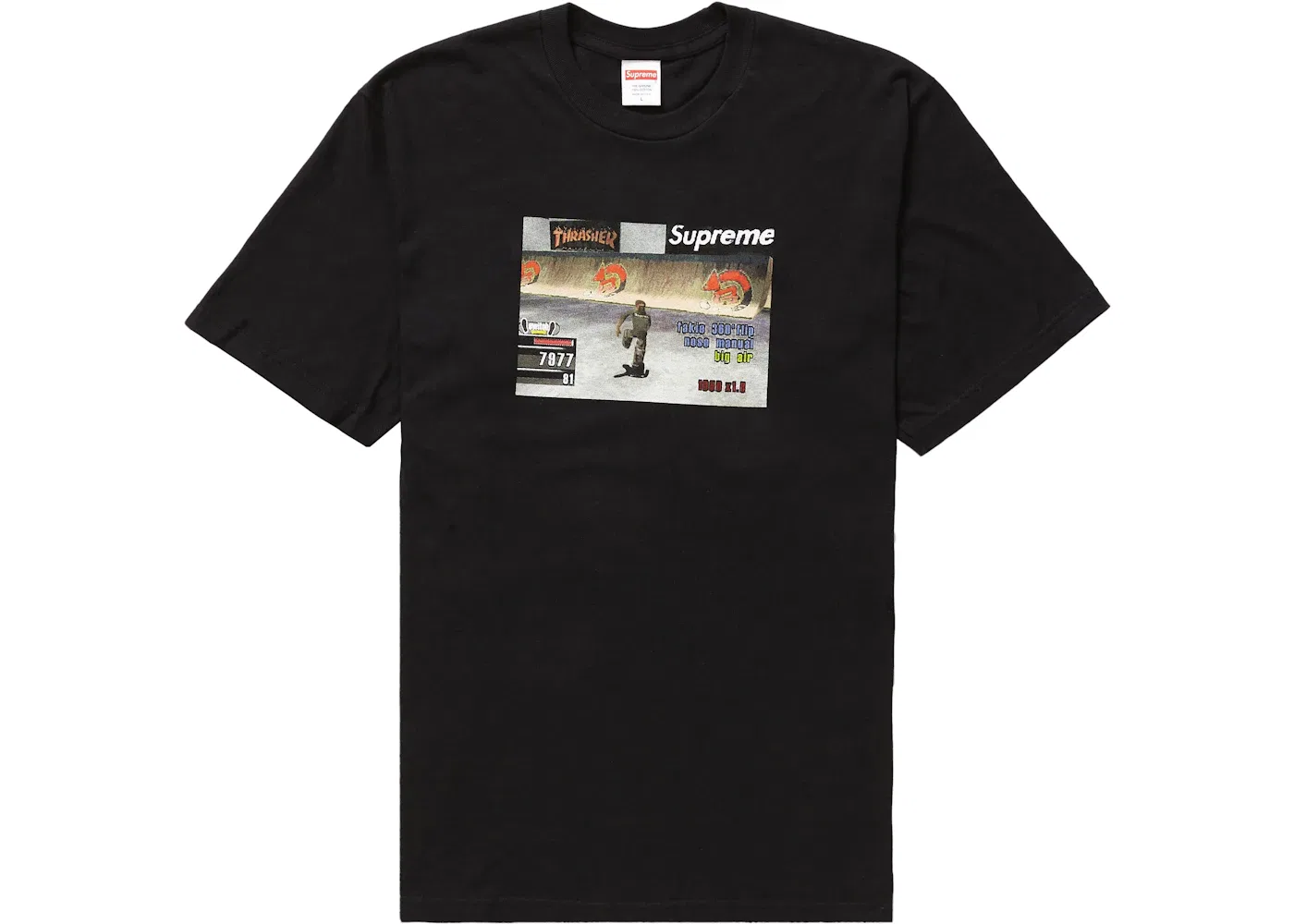 Мужская футболка с принтом Supreme Thrasher Game Tee Supreme, Black