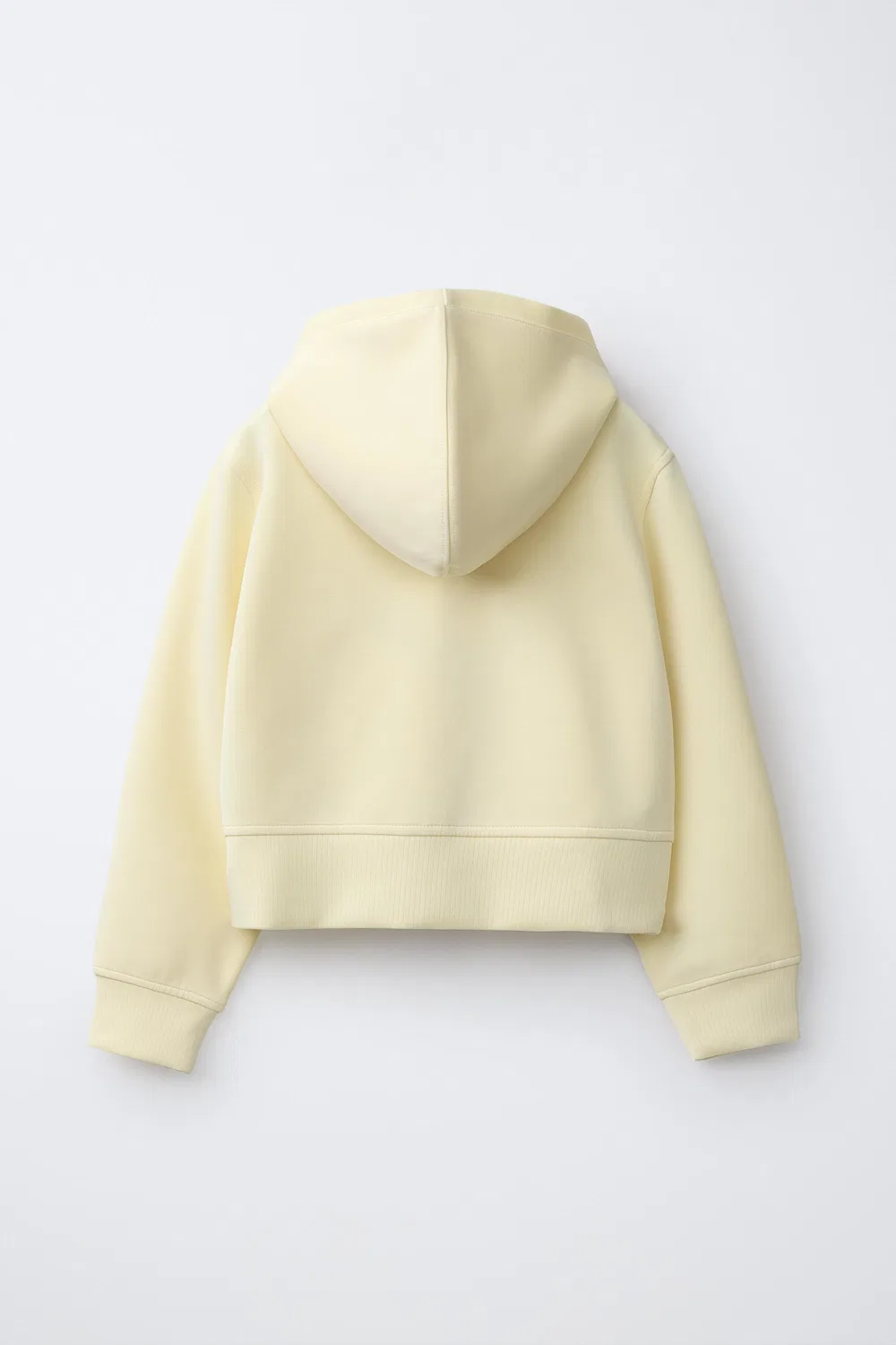 Худи на молнии из смеси модала ZARA, Light Yellow — фото 2