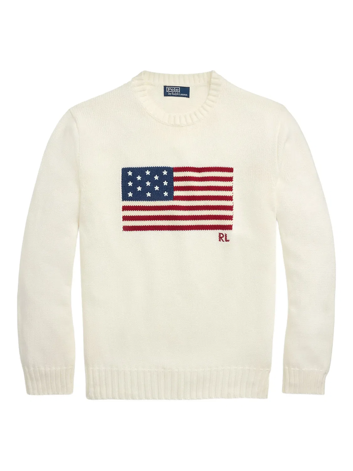 Свитер с флажным мотивом Polo Ralph Lauren, кремовый