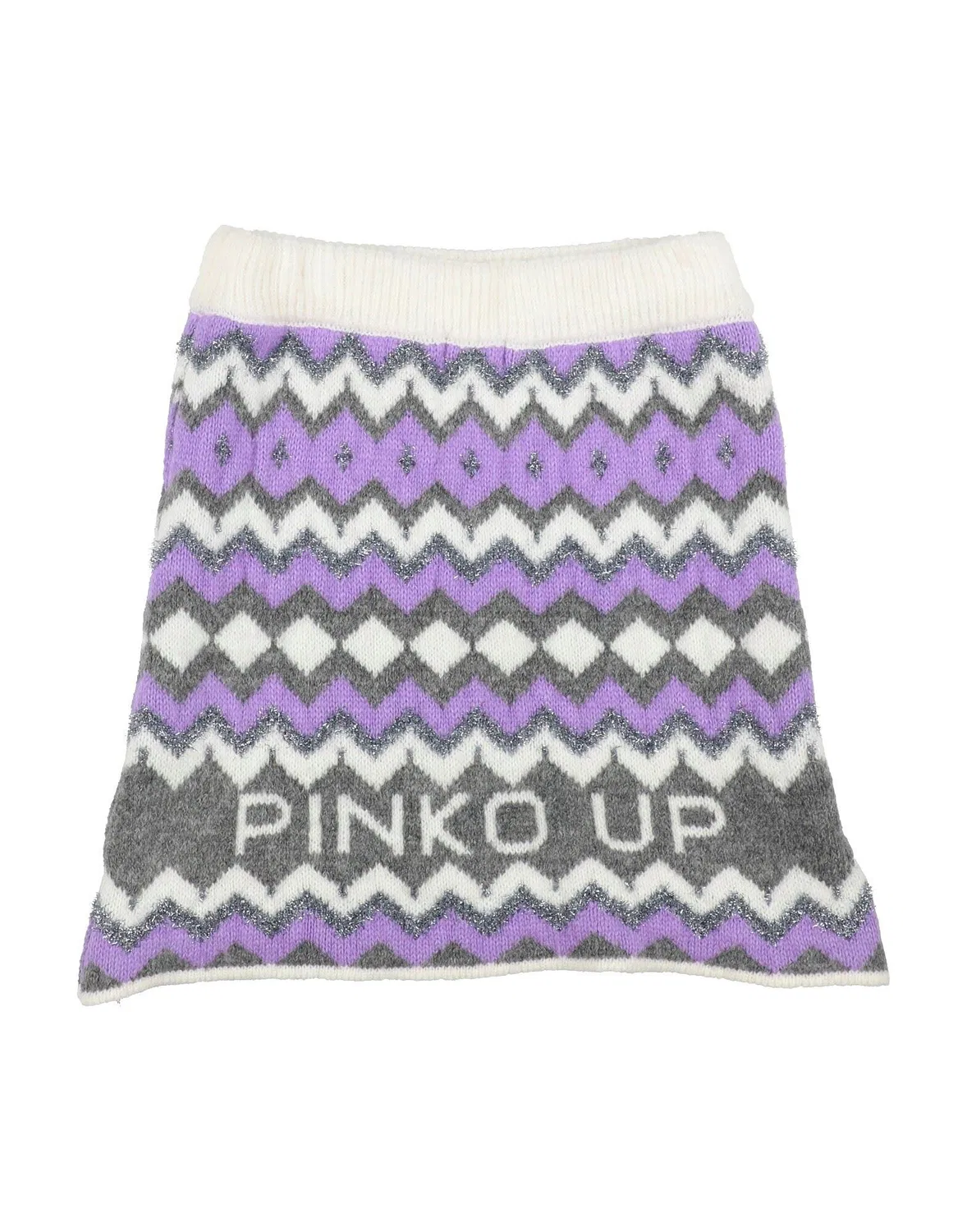 Детская юбка для девочек вязаная с логотипом Pinko Up, сиреневый — фото 2