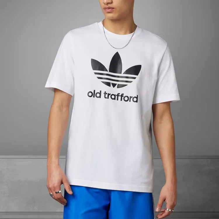 Футболка с принтом Manchester United OG Trefoil Adidas, белый — фото 4