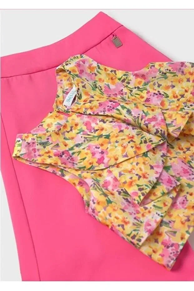 Детский комплект для девочек из футера Lacing Abel&Lula, Fuchsia Generic Brands — фото 3
