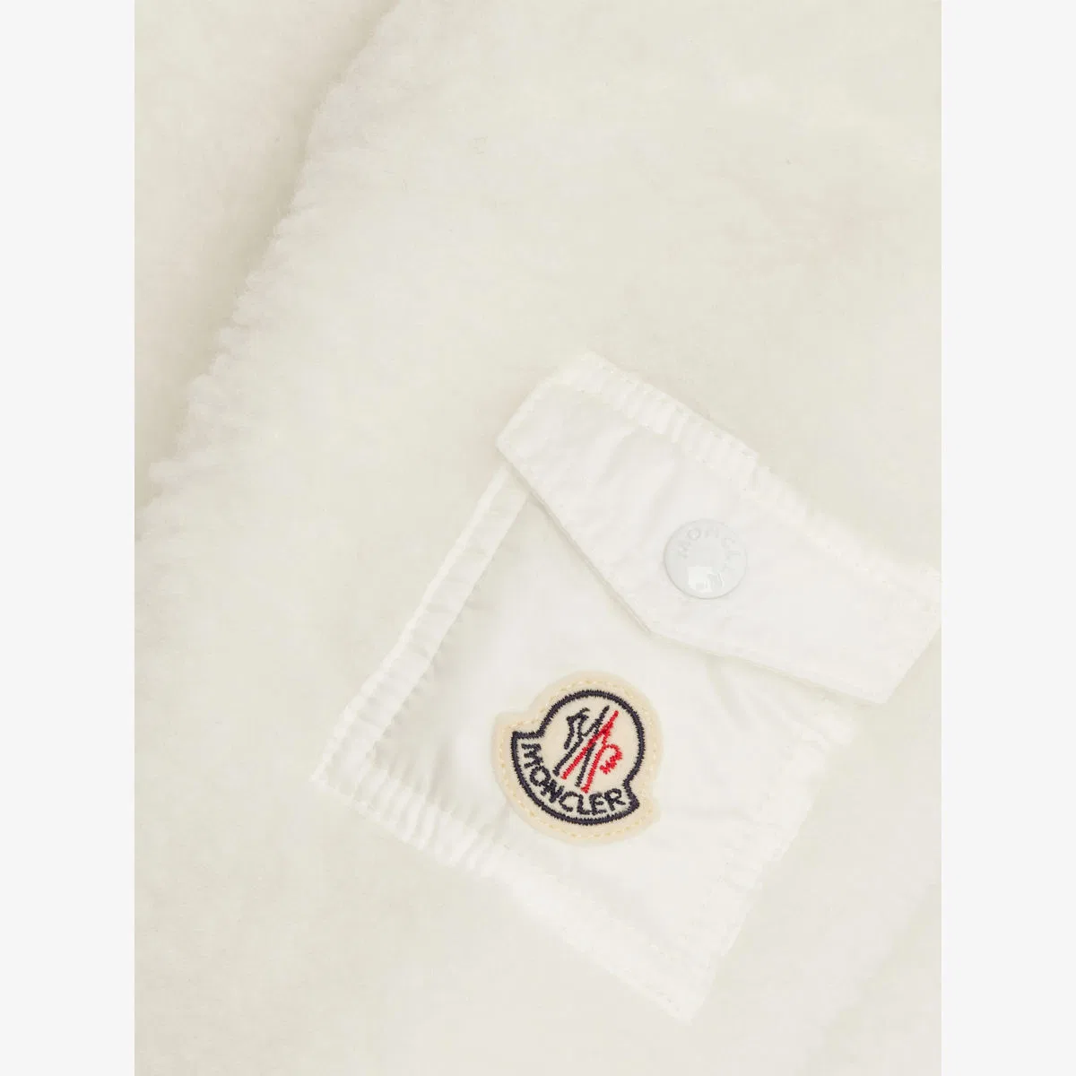 Комбинезон-комбинезон brand-patch для младенцев, 1-12 месяцев Moncler, белый — фото 4