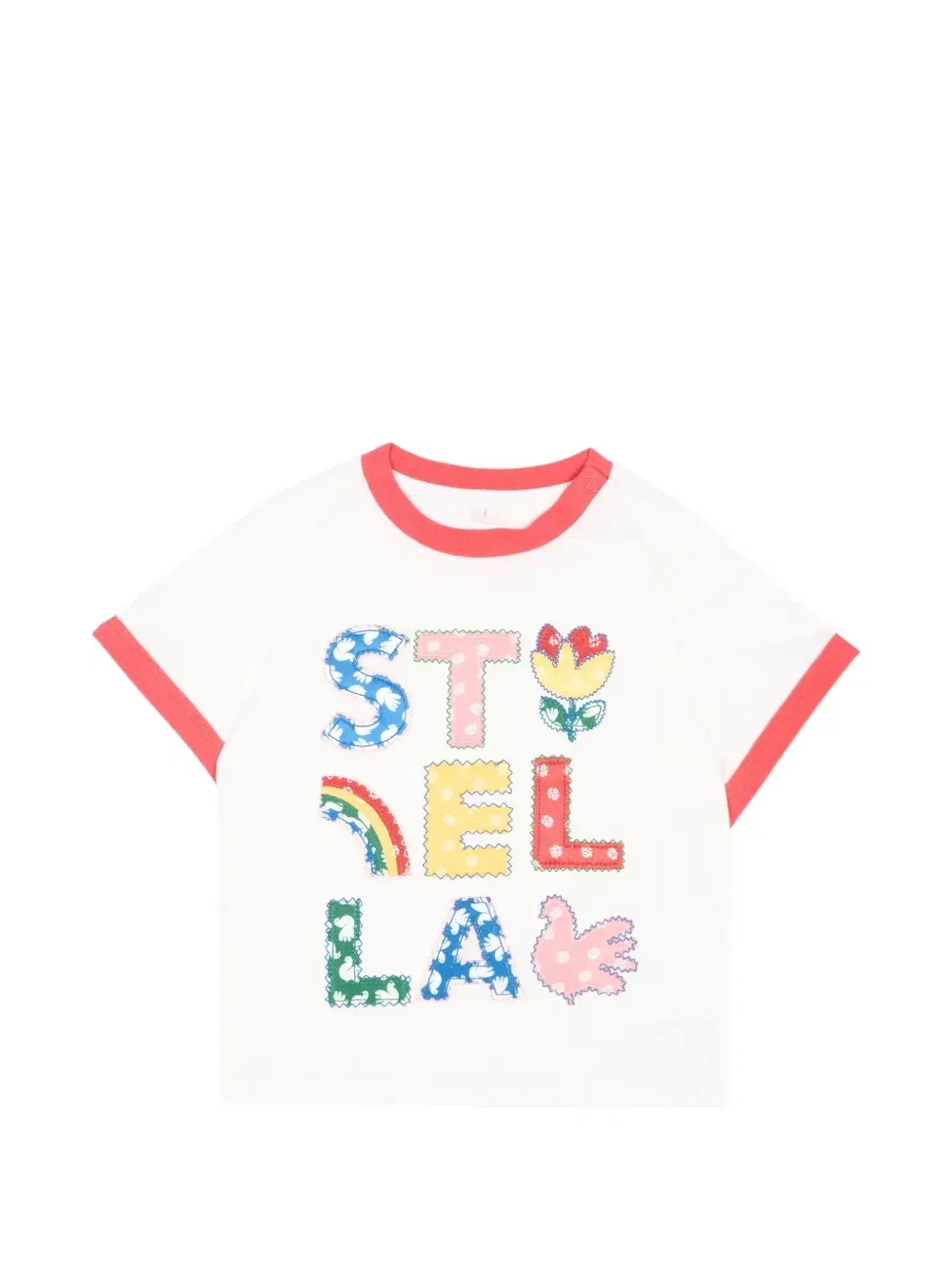 Футболка с коротким рукавом и логотипом Stella Mccartney Kids, белый