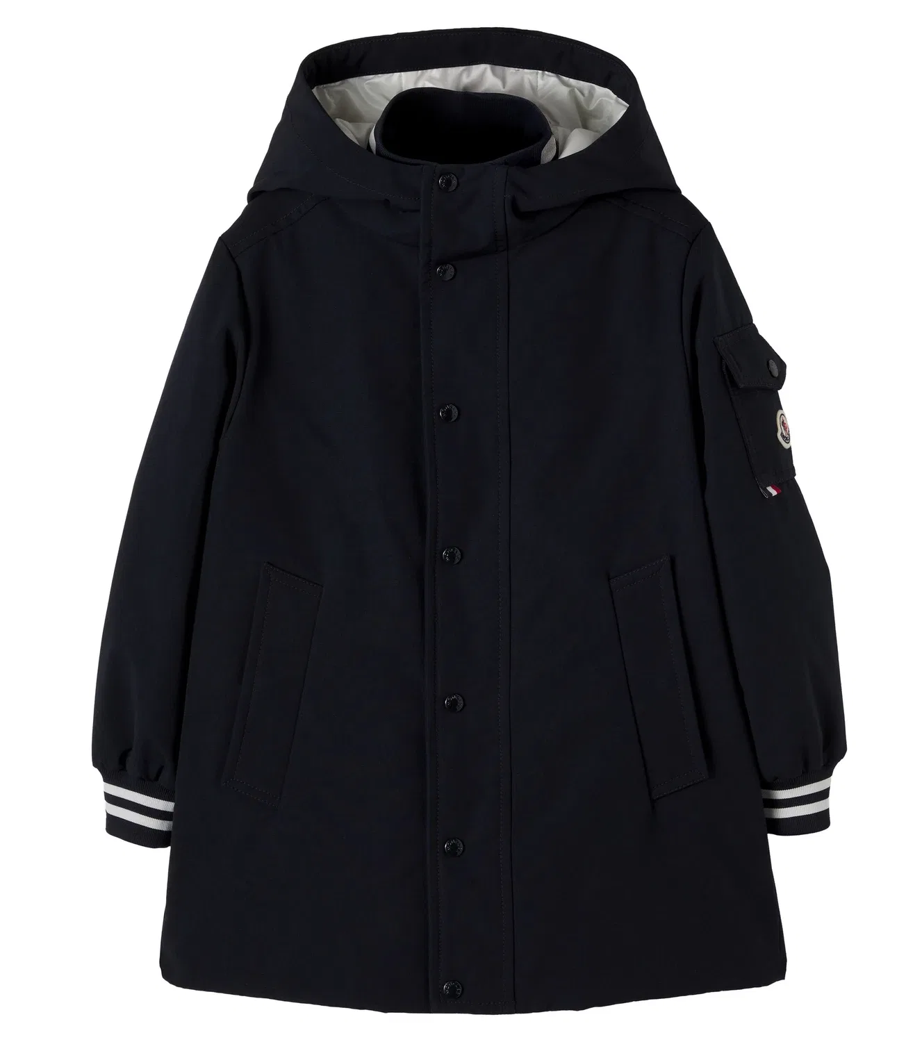 Пуховик с капюшоном Ever Moncler Enfant, синий