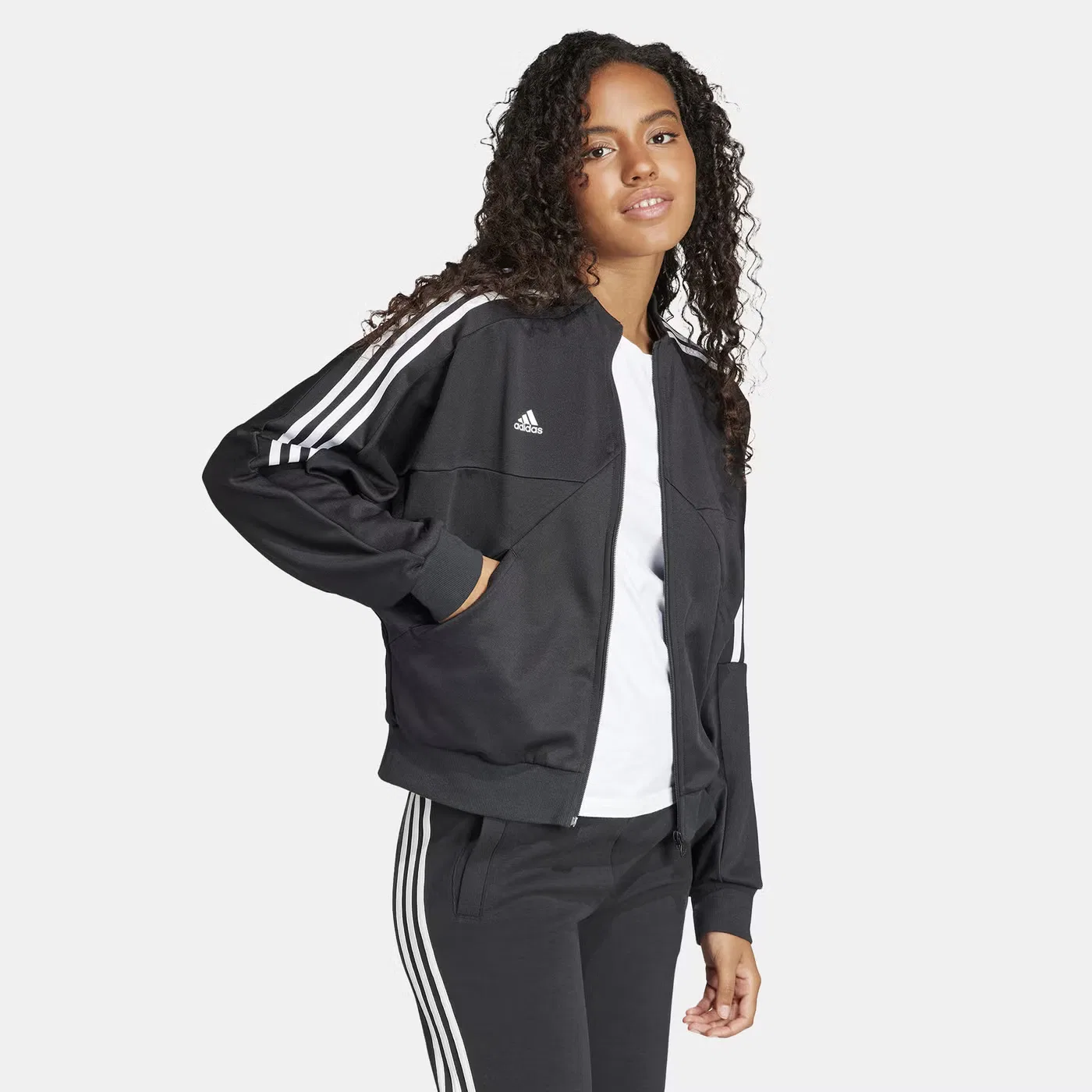 Куртка спортивная свободного кроя Tiro Adidas, черный — фото 3