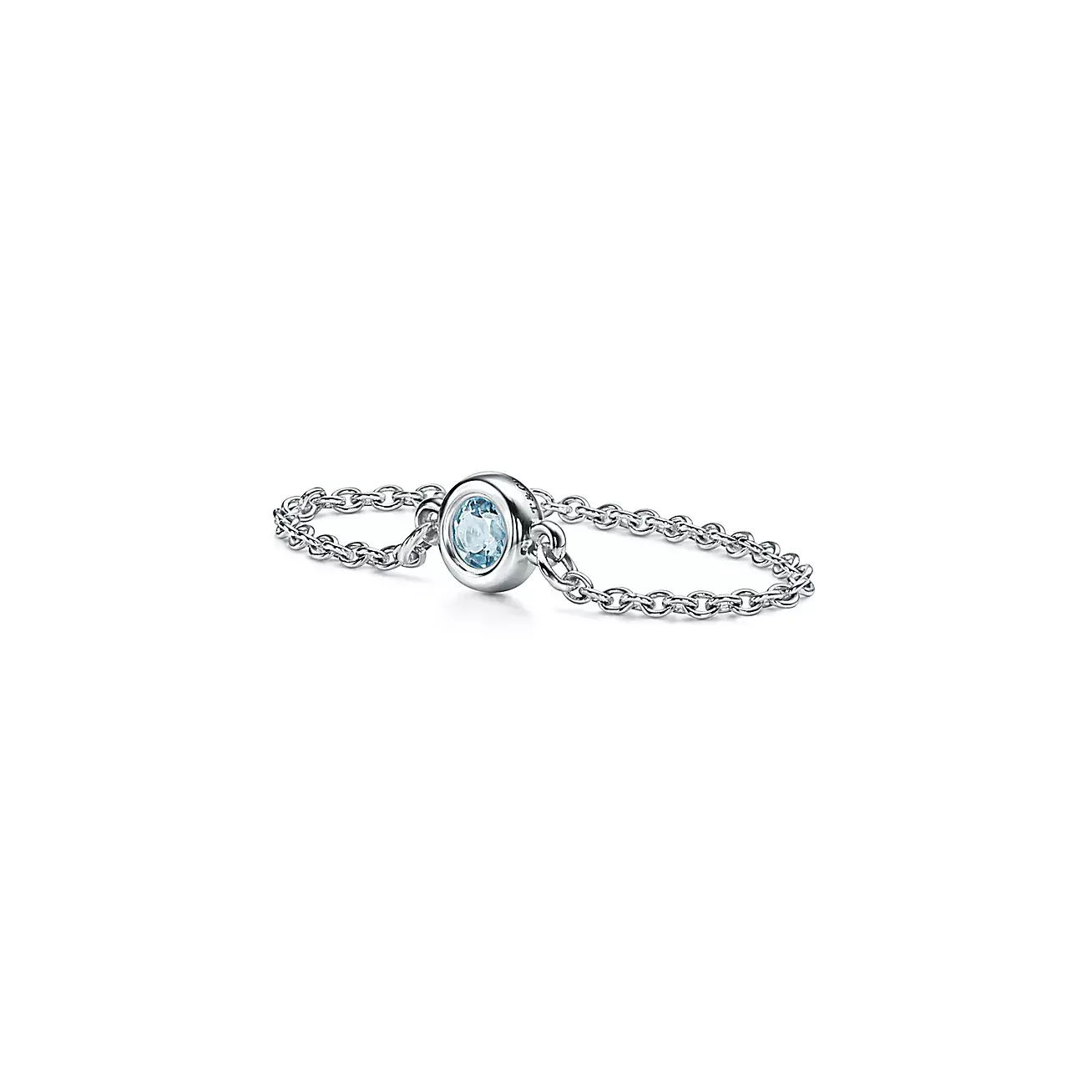Серебряное кольцо Tiffany & Co. Elsa Peretti Color By The Yard с аквамарином — фото 2