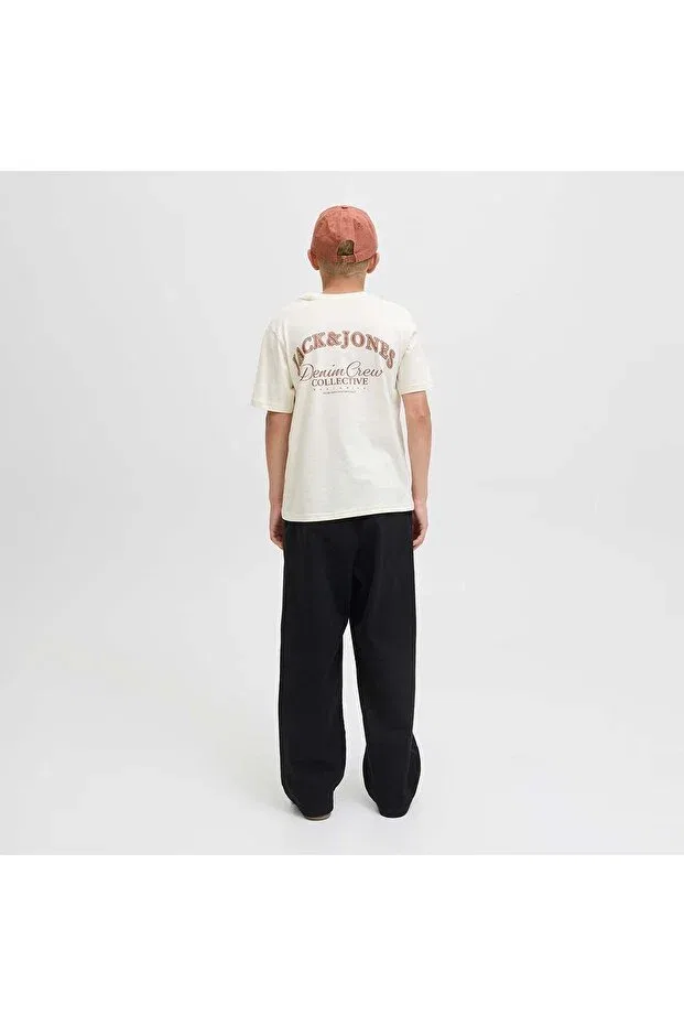 Детская футболка для мальчиков свободного кроя Jack & Jones, Ecru — фото 2