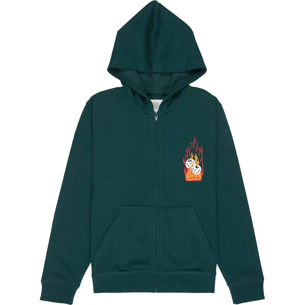 Толстовка на молнии Burning Dice Dc Shoes, зеленый