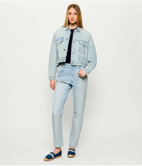 Женская джинсовая куртка свободного кроя Eve Tommy Hilfiger, Azzurro — фото 2