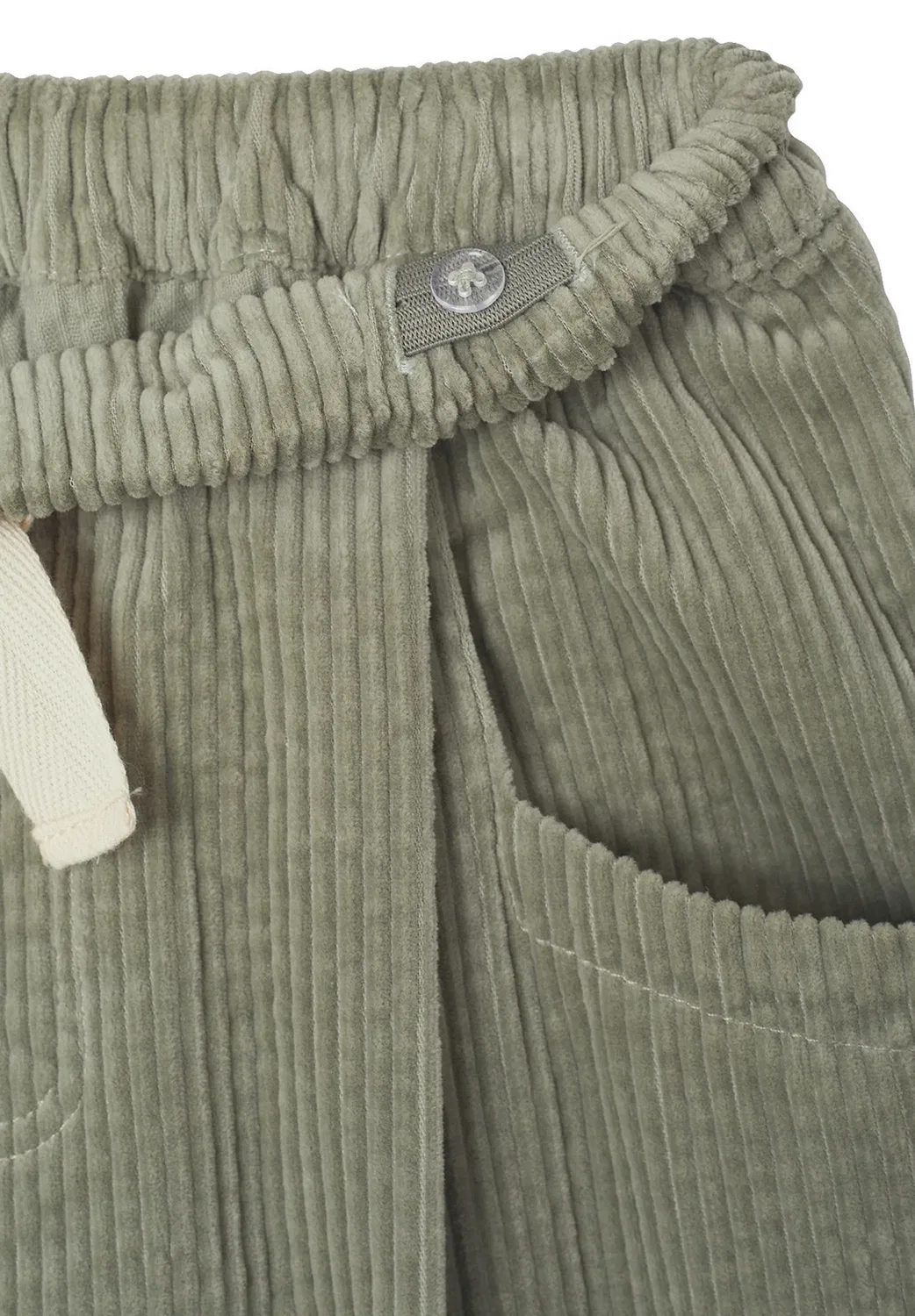 Weite cordhose mädchen, мешковатый вид - спортивные штаны Vertbaudet, Graugrün — фото 3