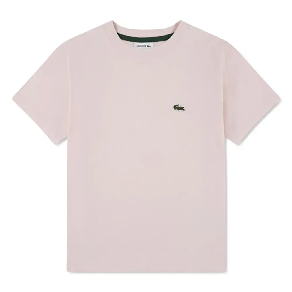 Детская футболка для мальчиков с коротким рукавом Lacoste kids, Pink — фото 3