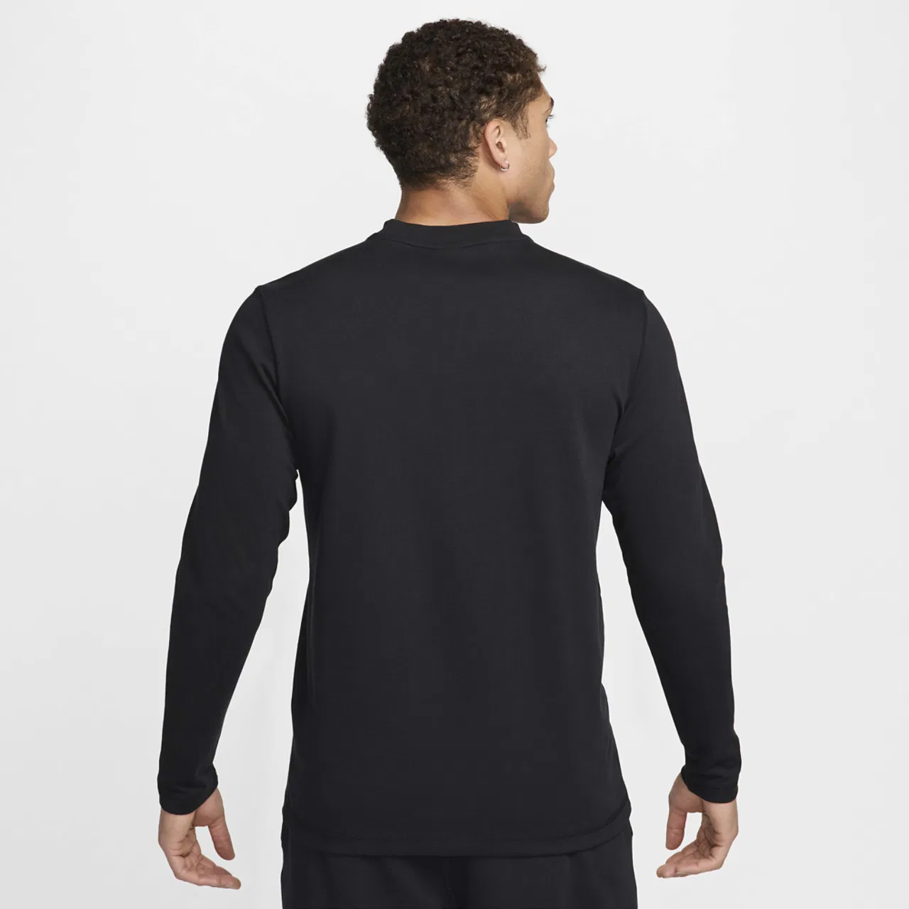 Мужская футболка-поло Club LS Henley Nike, черный/белый — фото 2