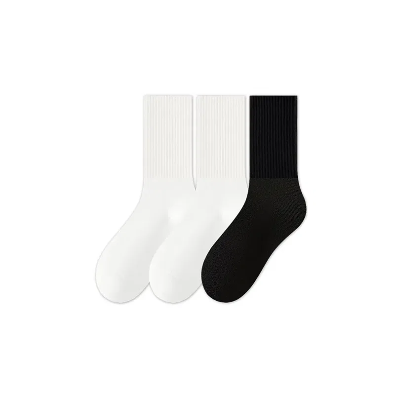 Детские носки-гольфы набор 3 пары Cotton Gene, White/Black
