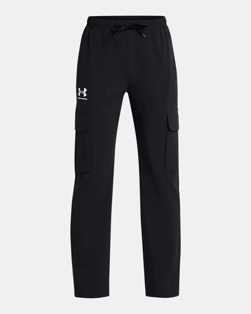 Брюки для мальчиков 63,5 см водоотталкивающие UA Icon Woven UnderArmour, Black/White