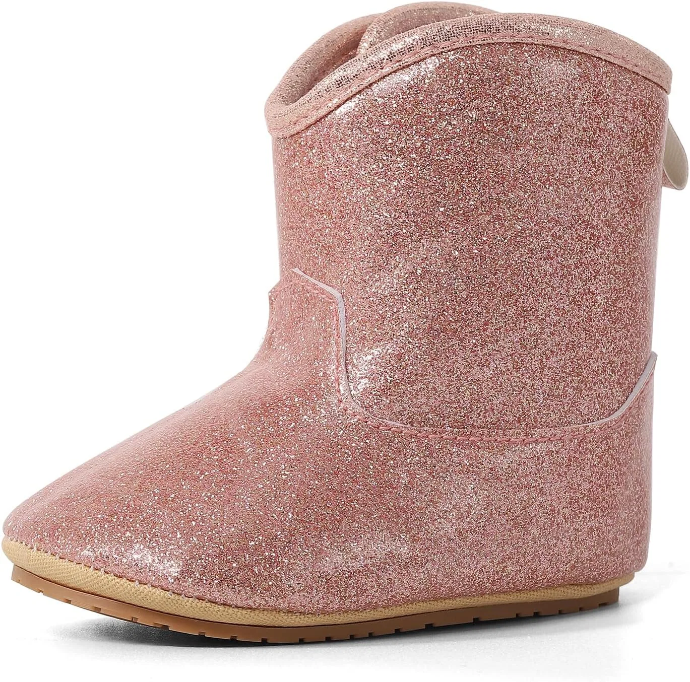 Детские ботинки для девочек с водоотталкивающим верхом ESTAMICO, Glitter Rose Gold