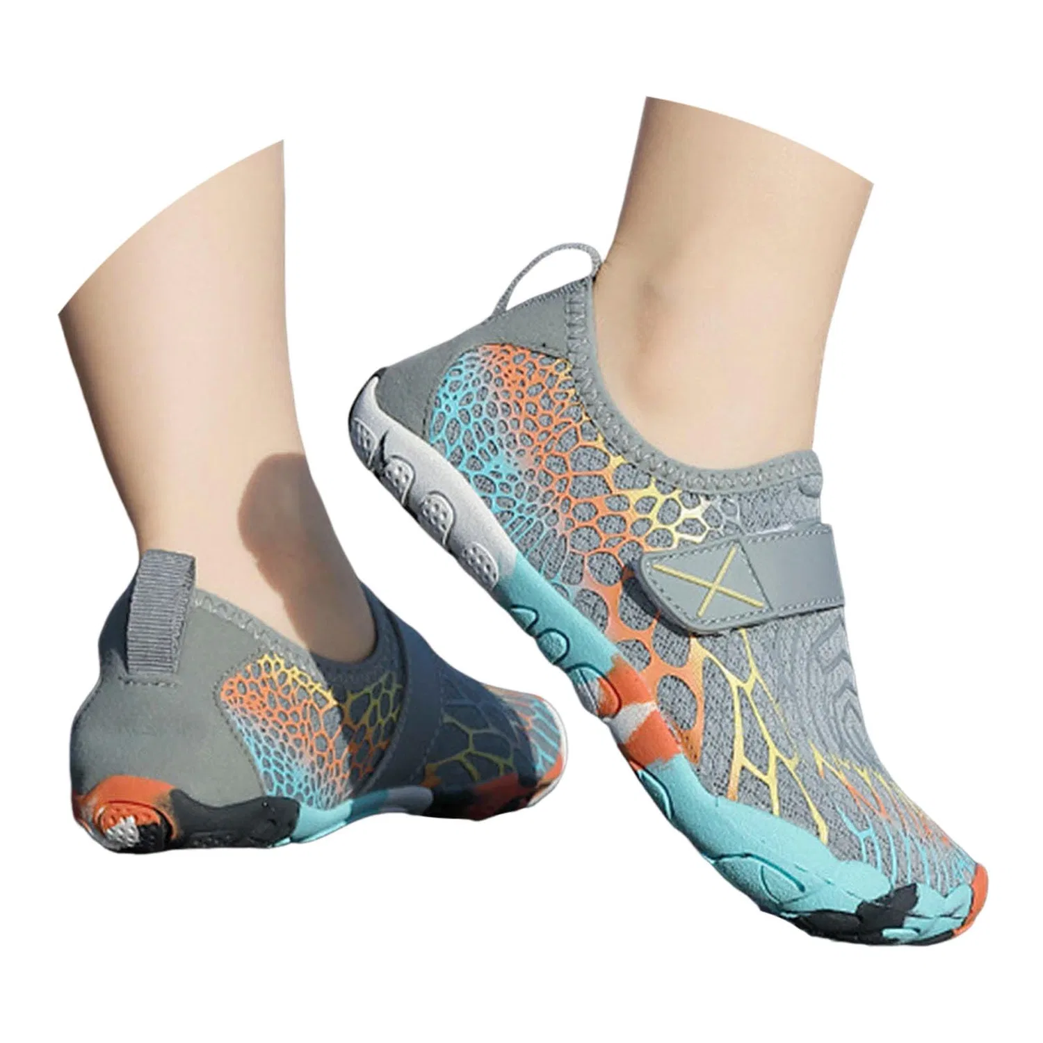 Детские кроссовки для мальчиков без шнуровки Barefoot, Grigio — фото 3