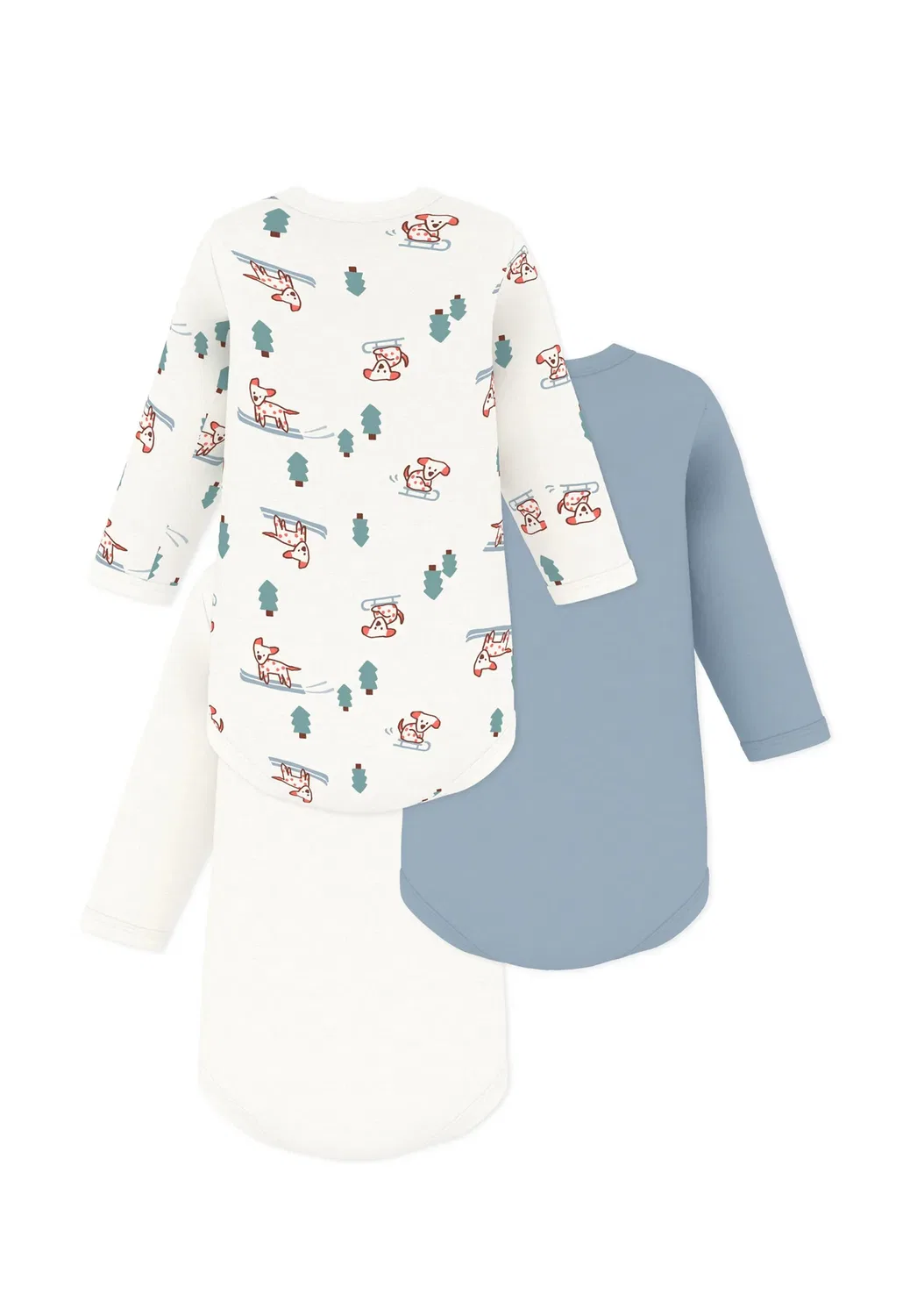 Bebe debout 3 bodies us ml cote 1x1 - body Petit Bateau, Variante — фото 2