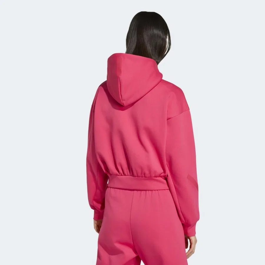 Женский свитшот с капюшоном и молнией Z.N.E. Cr Fz adidas, Розовый — фото 3
