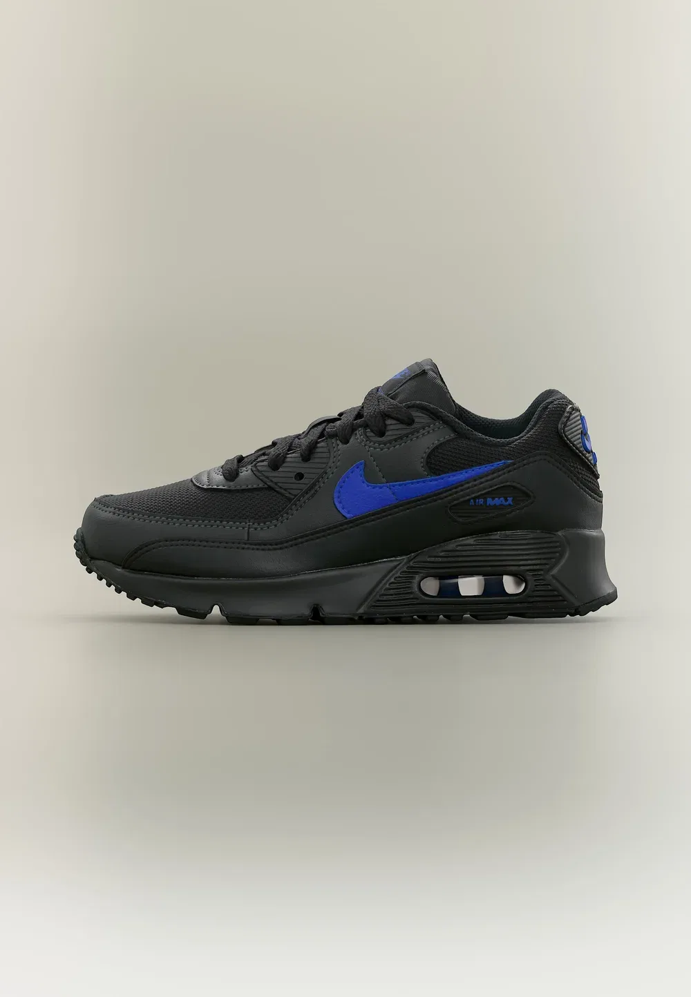 Кроссовки Air Max 90 Lace унисекс Nike Sportswear, Black/Racer Blue/Dark Smoke Grey