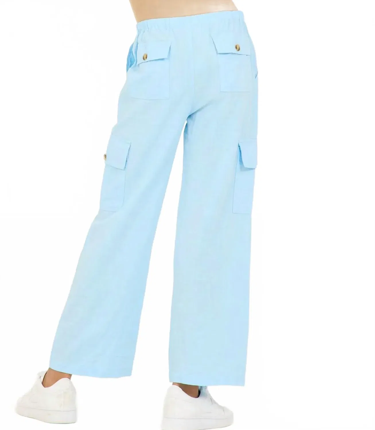 Детские брюки карго с принтом Cargo Pant Vintage Havana, Powder Blue — фото 2