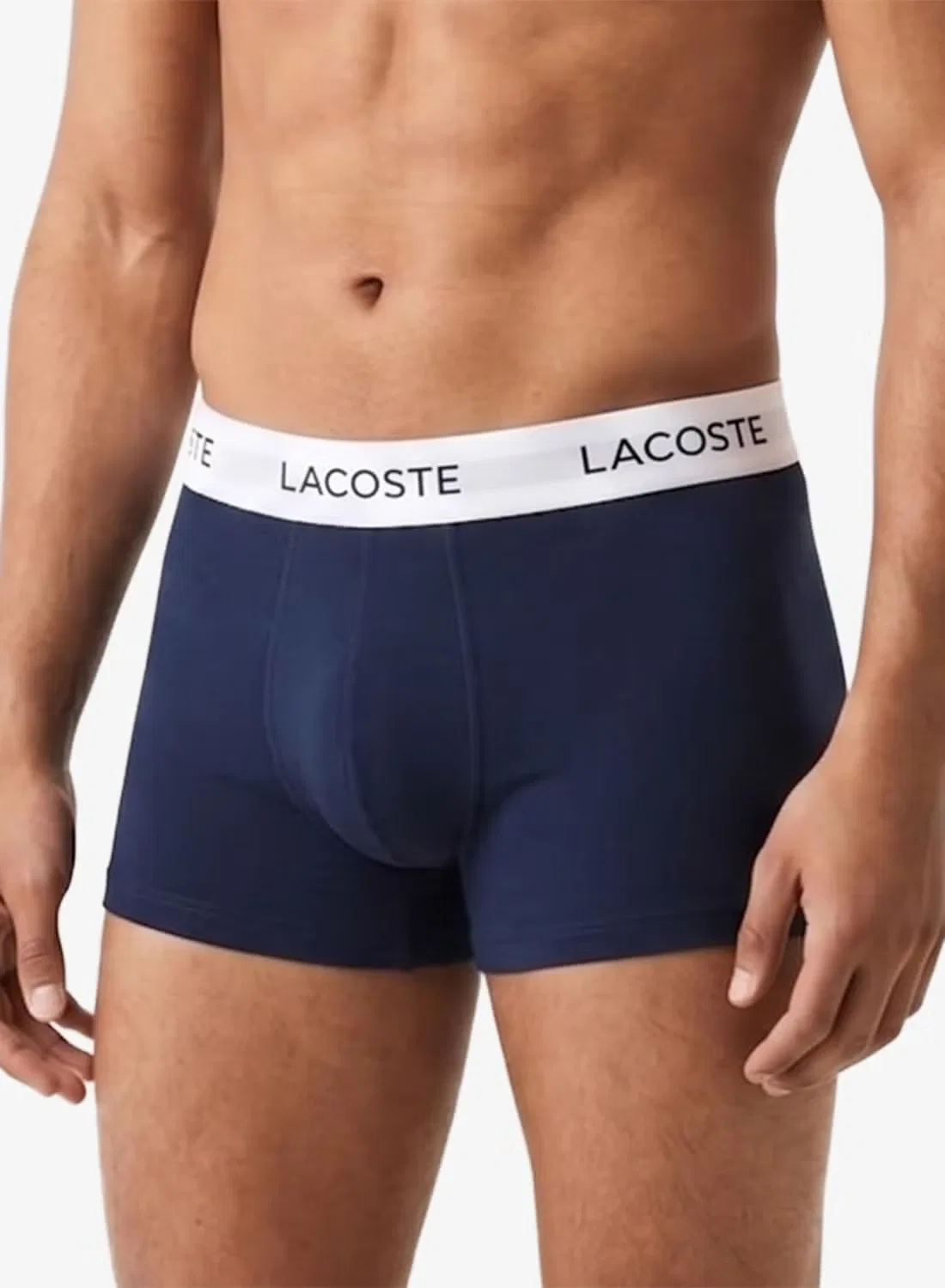 Трусы-боксеры эластичные, комплект из 3 штук, Lacoste, черный — фото 2