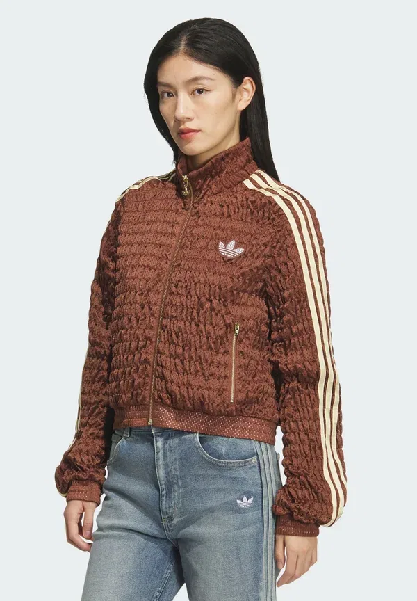 Летняя куртка со сборками Adidas Originals, коричневый