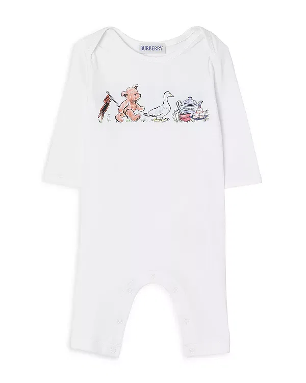 Детский комбинезон с принтом Thomas Bear & Friends Burberry, белый