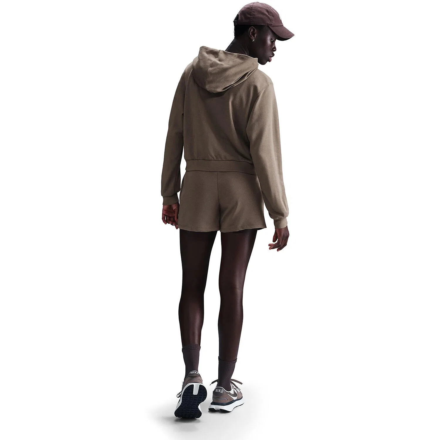 Женское худи с флисом Nike, Цвет Brown — фото 4