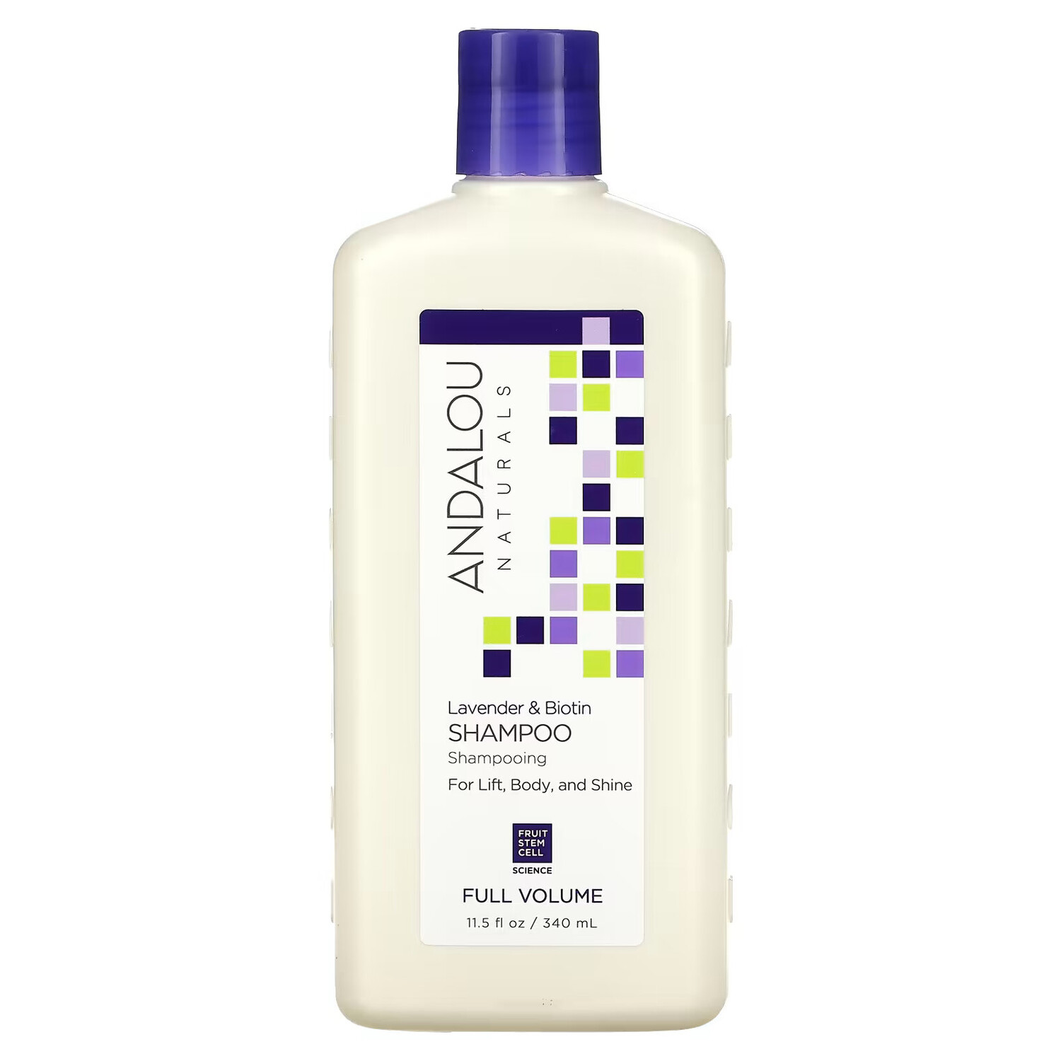 Andalou Naturals, шампунь, для придания объема, укрепления и блеска, лаванда и биотин, 340 мл (11,5 жидк. унций) — фото 2