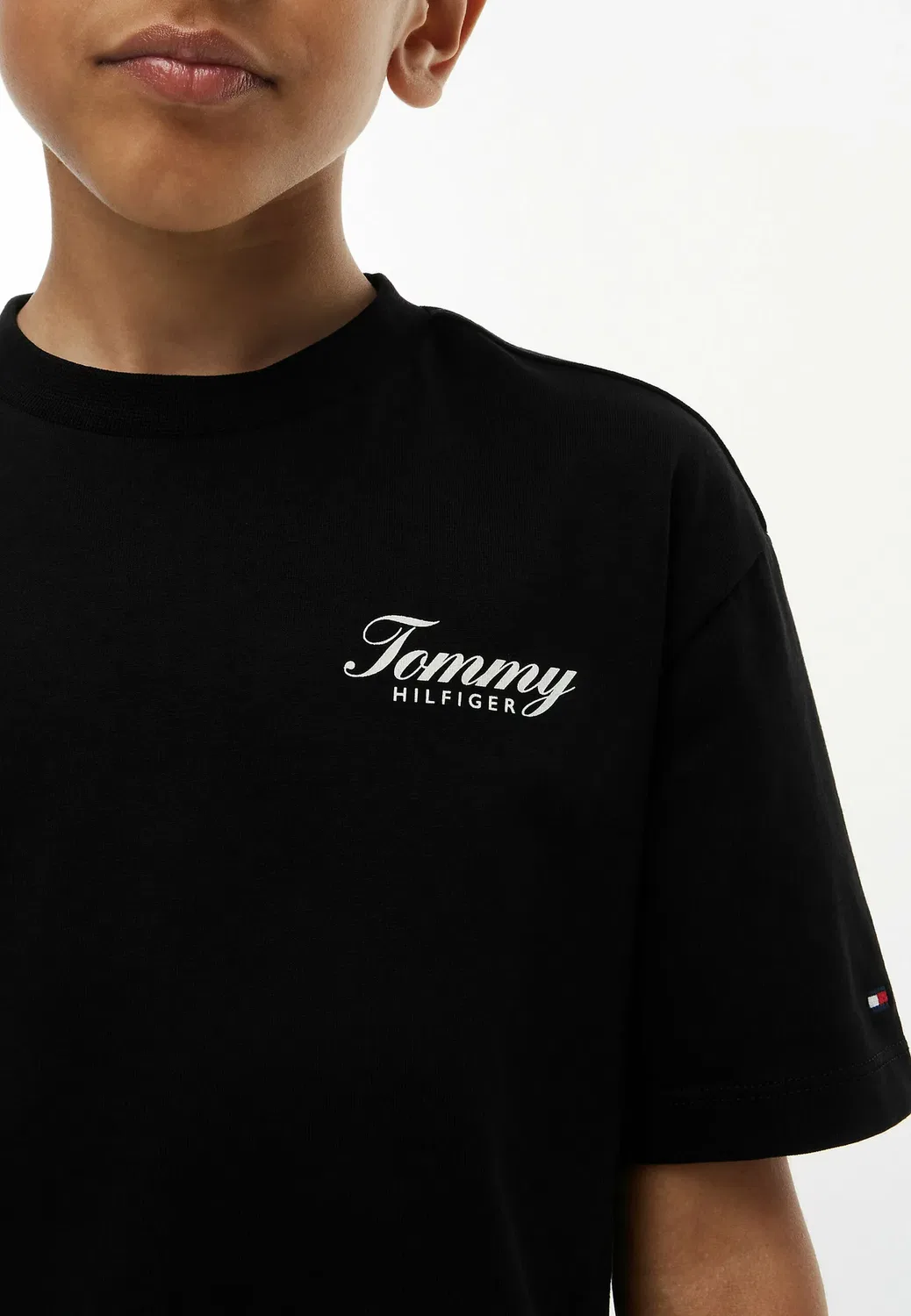Футболка с логотипом в стиле граффити - футболка с принтом Tommy Hilfiger, Black — фото 4